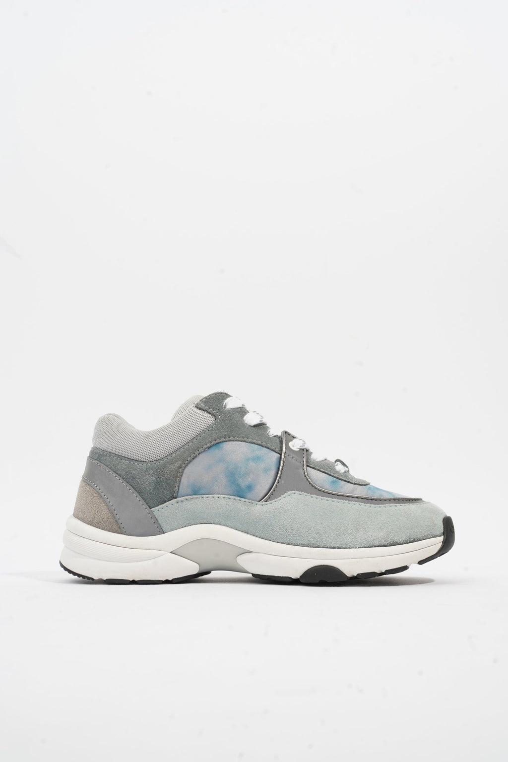 Chanel CC Runner Grey / Blue Tie Dye Suede EU 35 UK 2
