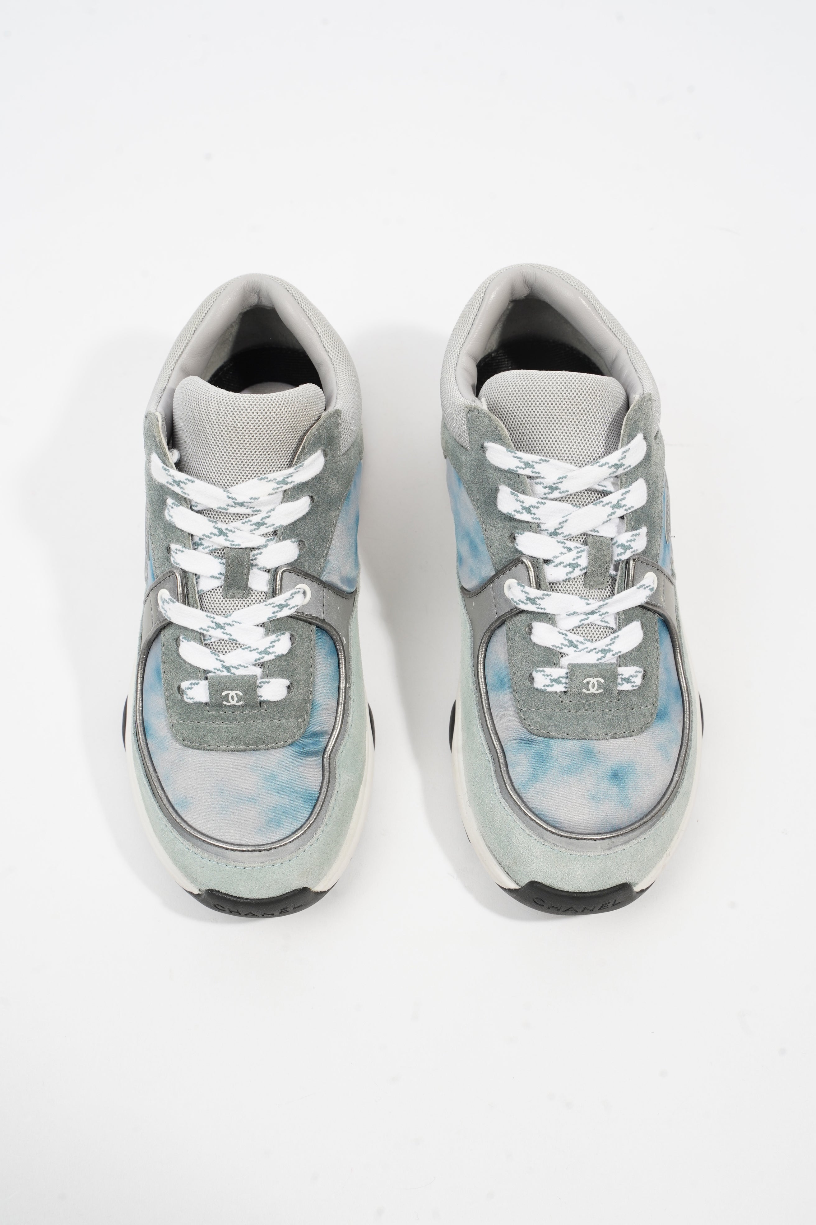 Chanel CC Runner Grey / Blue Tie Dye Suede EU 35 UK 2