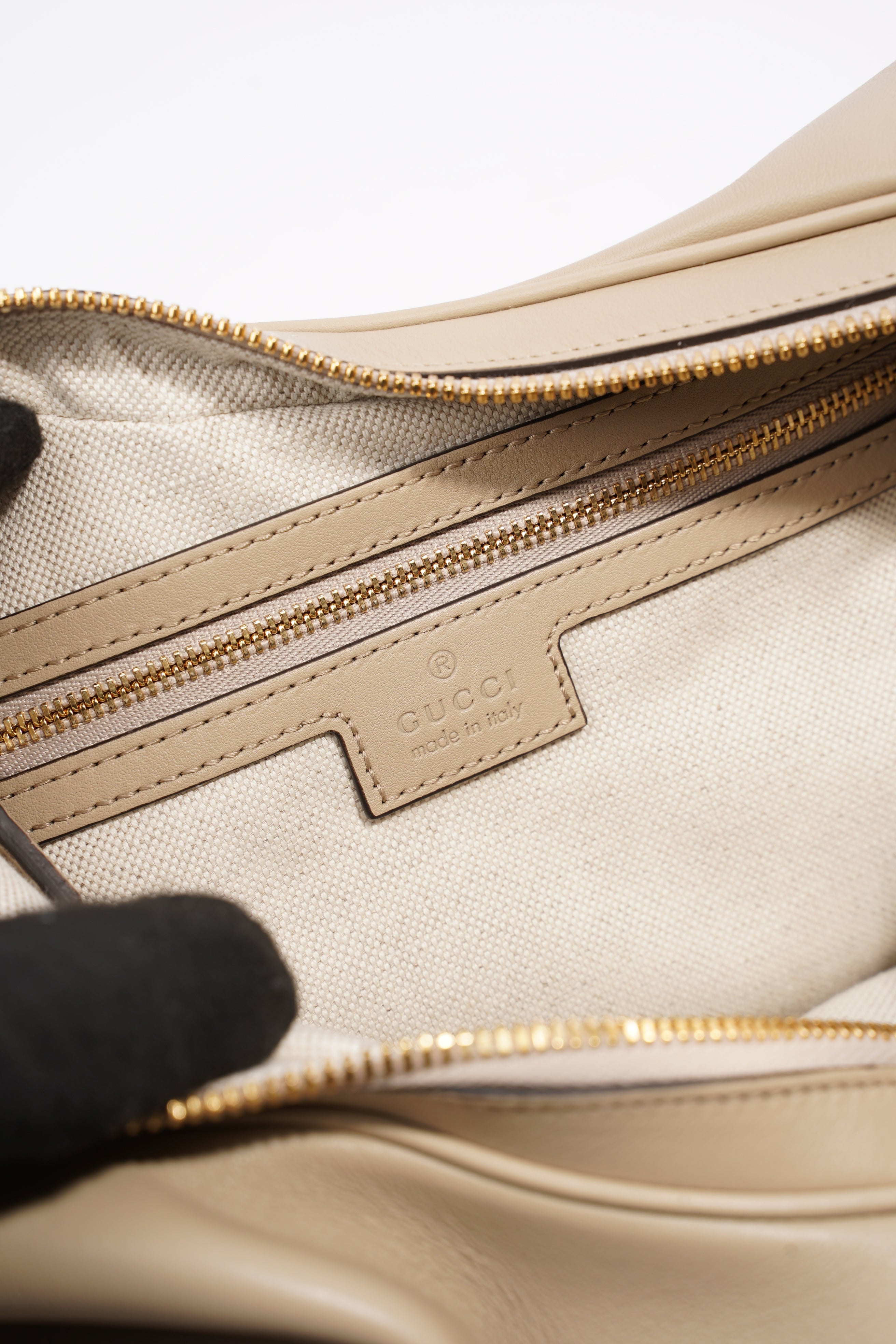 Gucci Attache Bag Cream / Red / Blue Leather Large