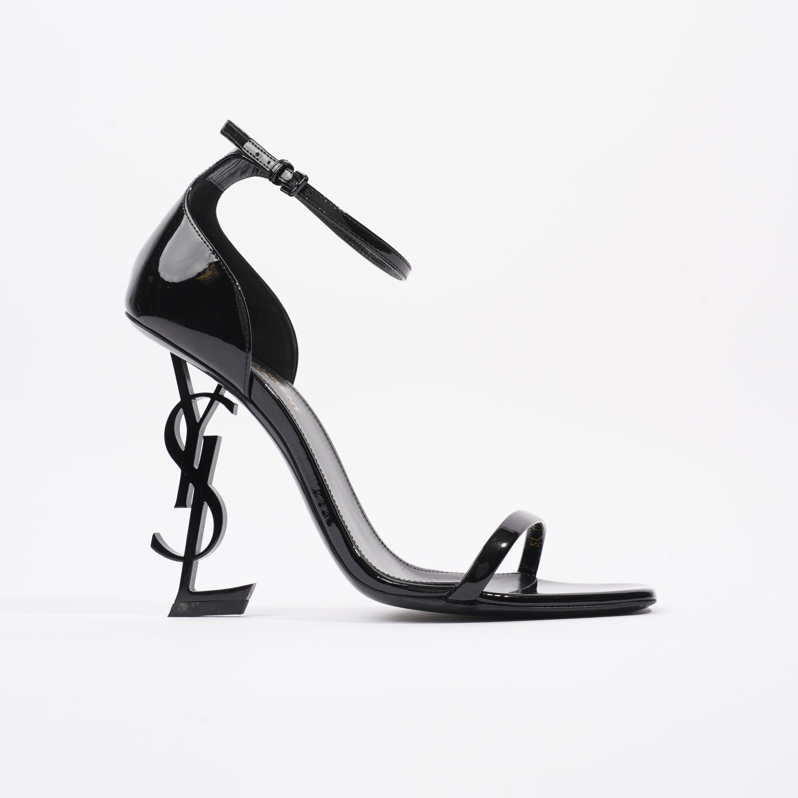 Saint Laurent Opyum Sandal 110 Black Patent Leather EU 39 UK 6