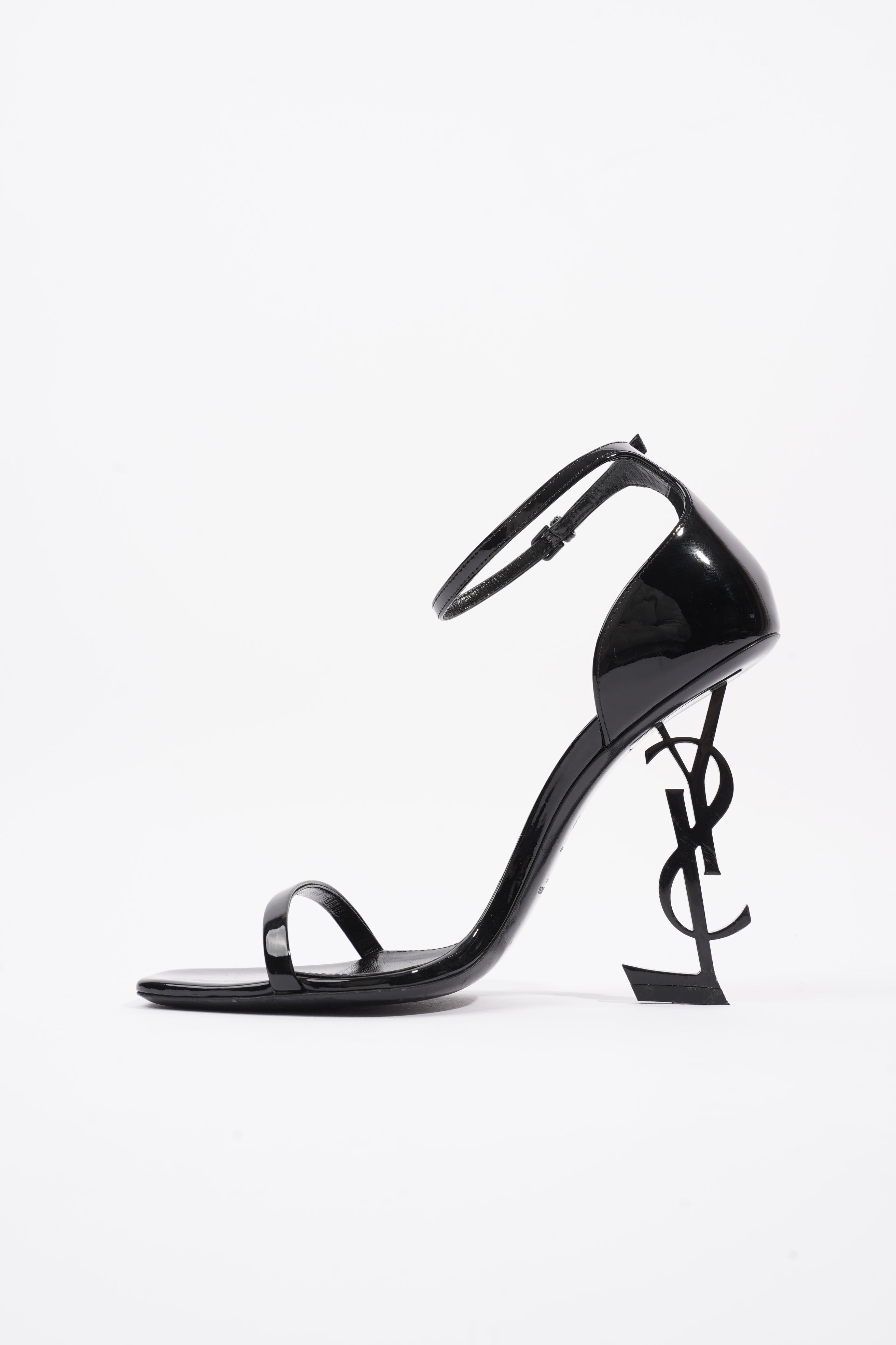 Saint Laurent Opyum Sandal 110 Black Patent Leather EU 39 UK 6
