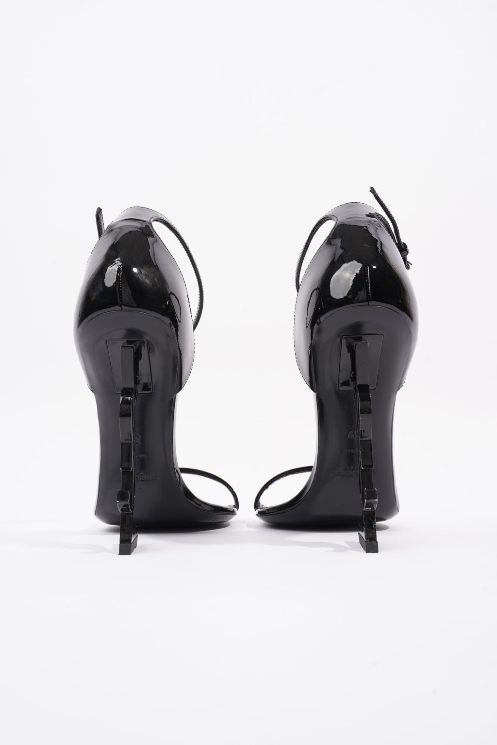 Saint Laurent Opyum Sandal 110 Black Patent Leather EU 39 UK 6