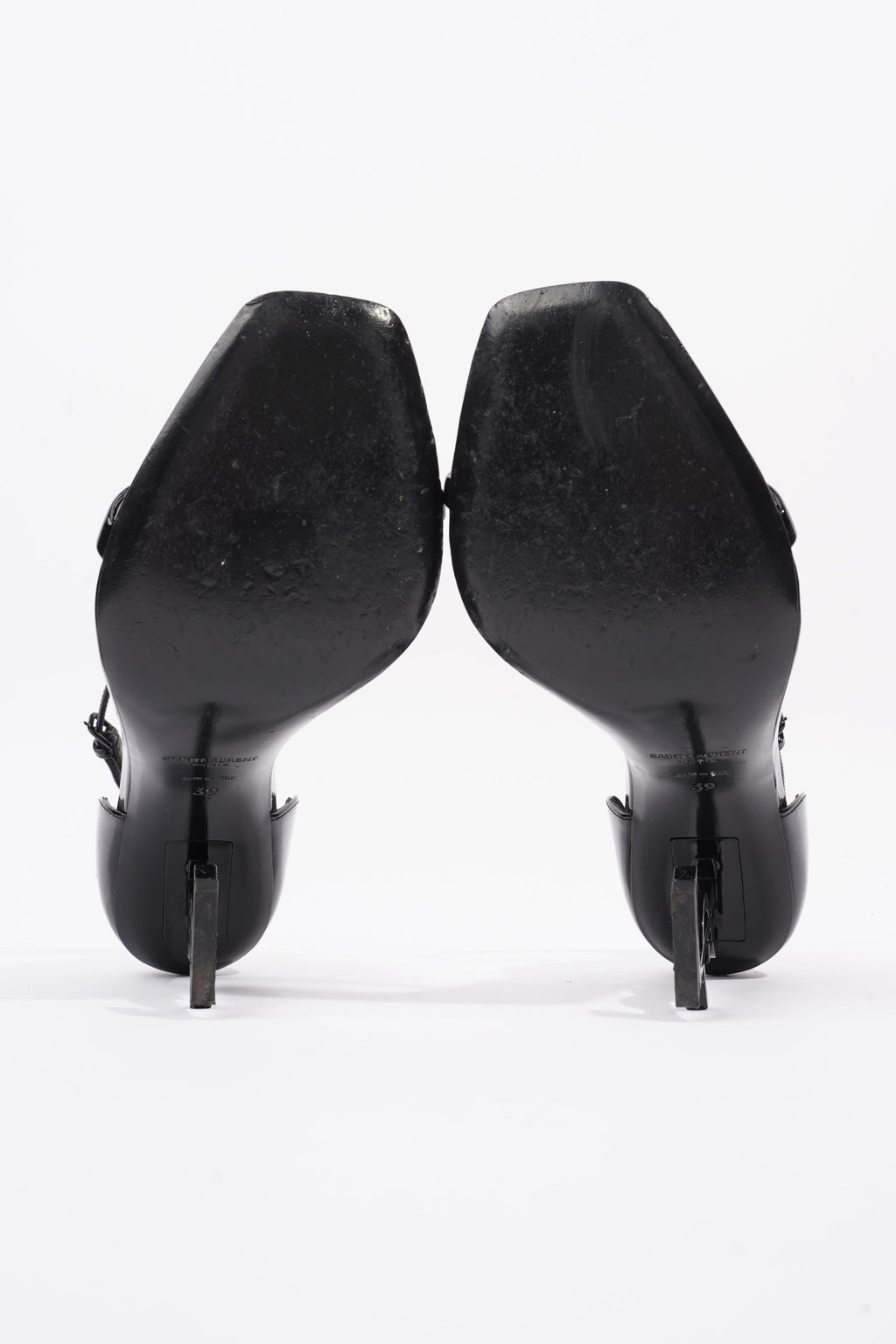 Saint Laurent Opyum Sandal 110 Black Patent Leather EU 39 UK 6