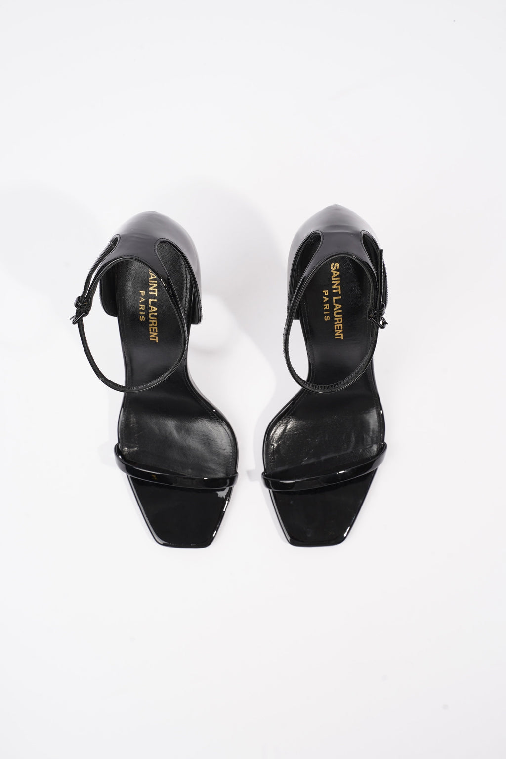 Saint Laurent Opyum Sandal 110 Black Patent Leather EU 39 UK 6