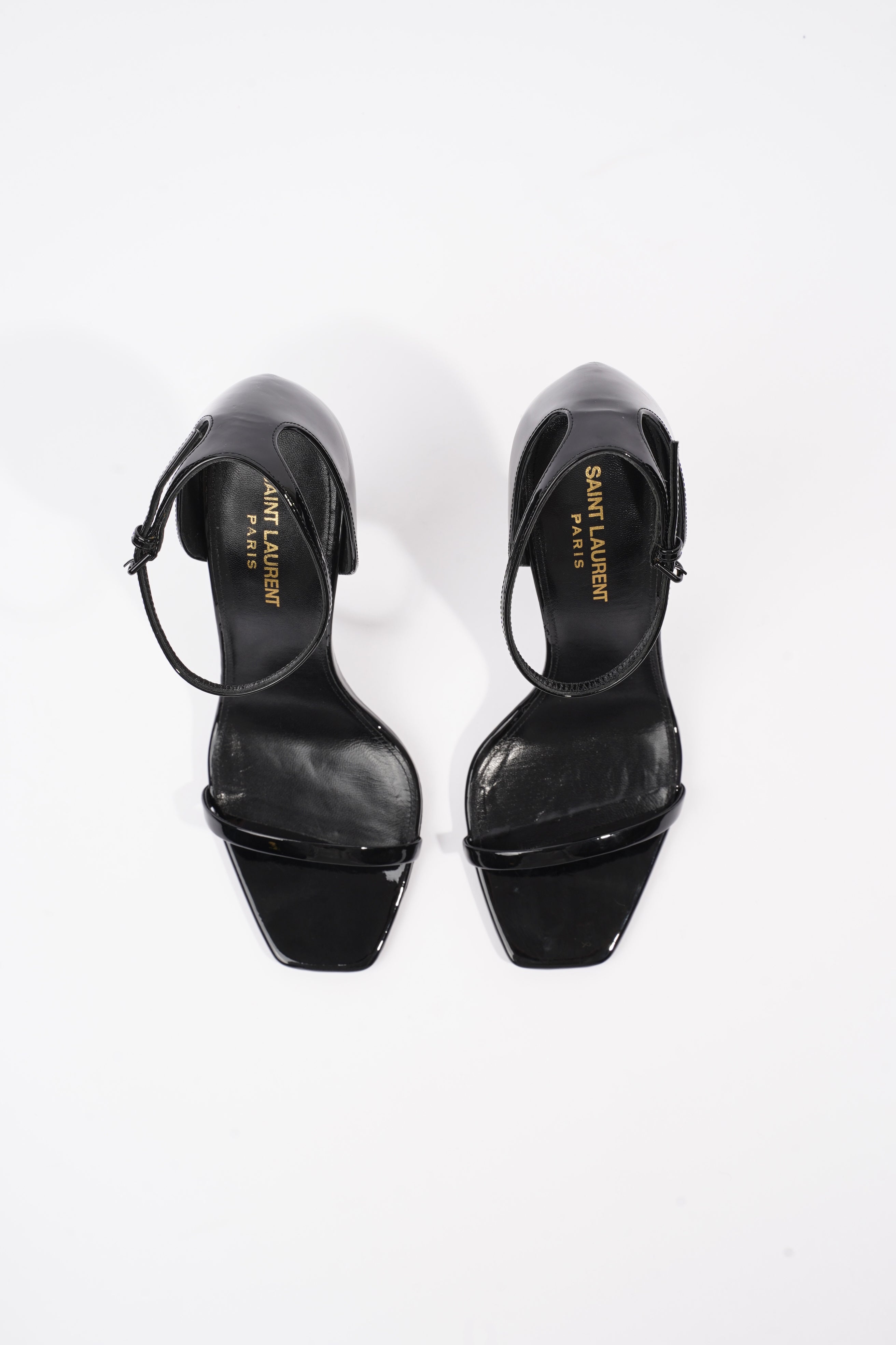 Saint Laurent Opyum Sandal 110 Black Patent Leather EU 39 UK 6