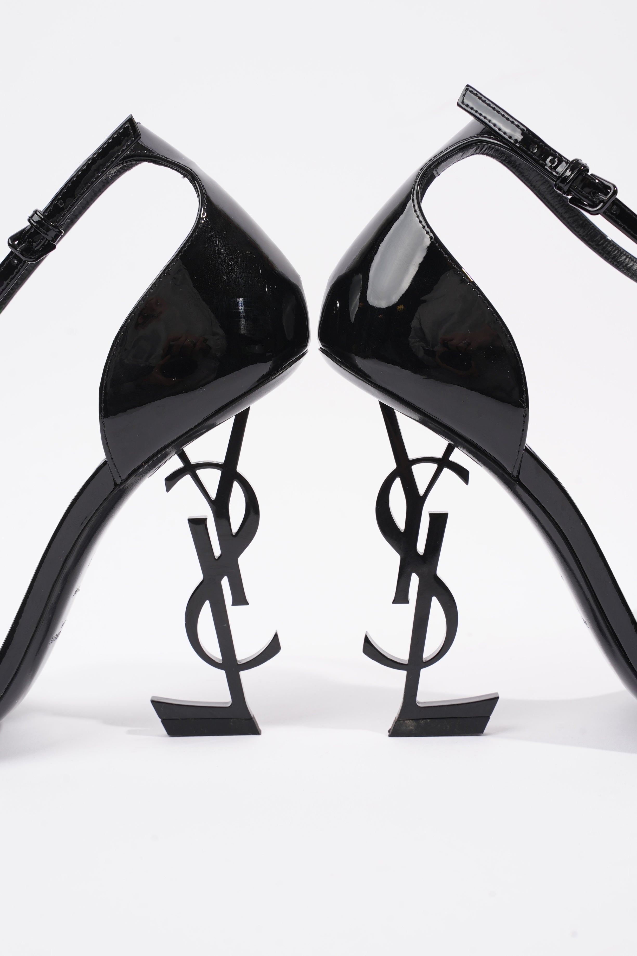 Saint Laurent Opyum Sandal 110 Black Patent Leather EU 39 UK 6