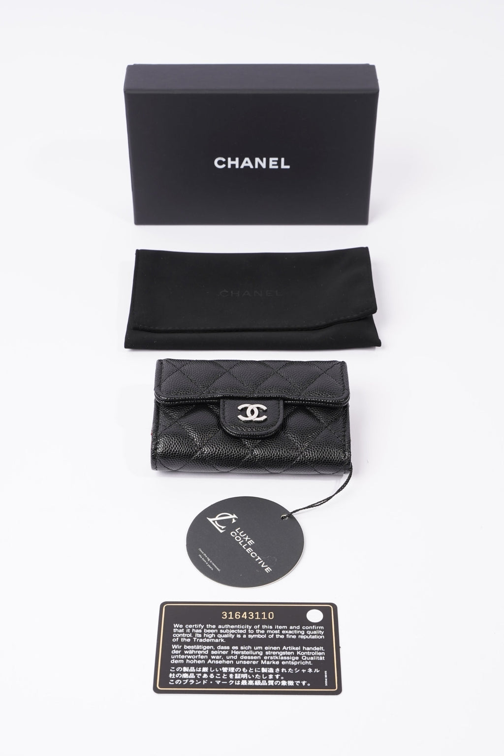Chanel 4 Key Holder Wallet Caviar Leather