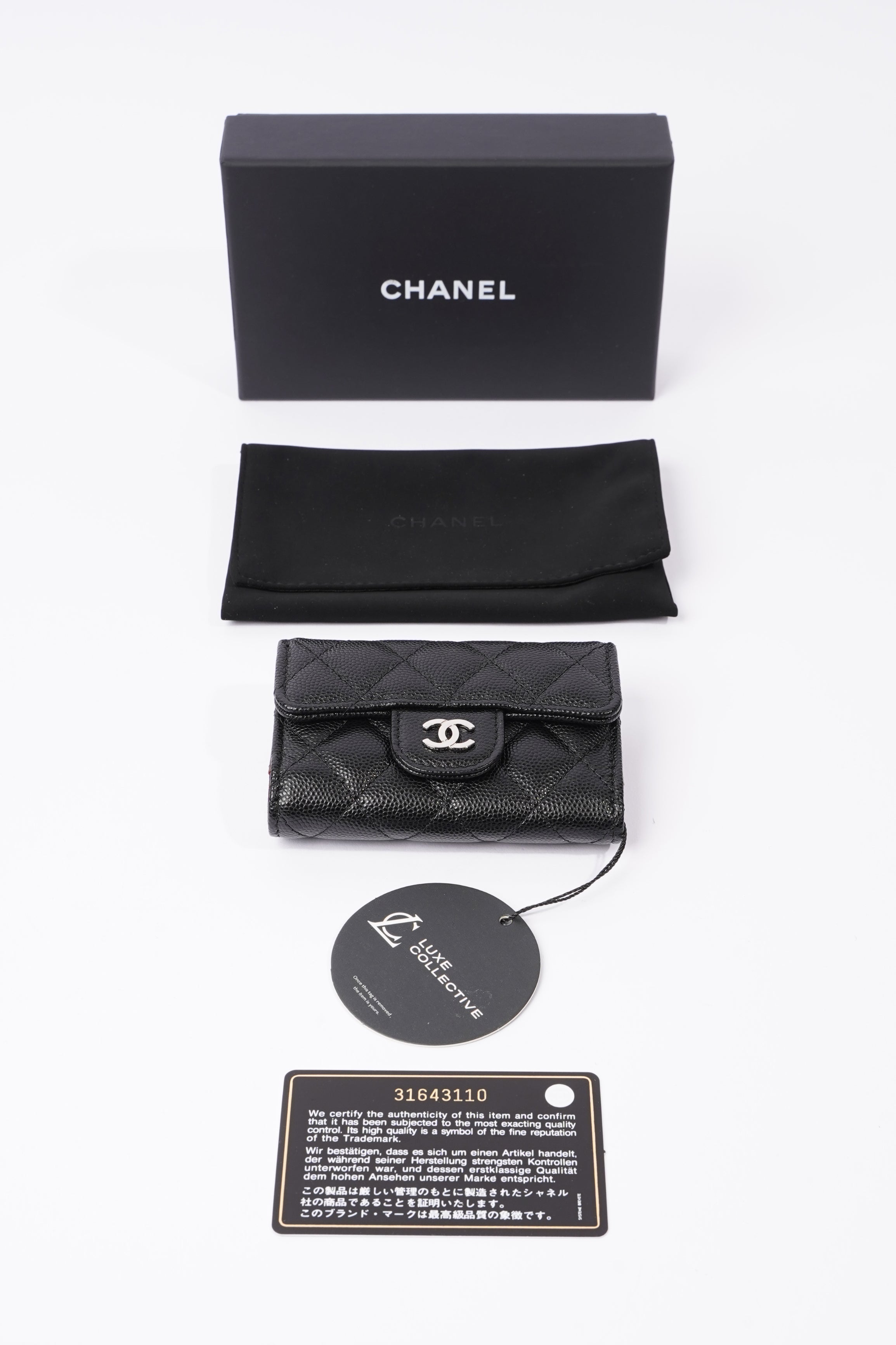 Chanel 4 Key Holder Wallet Caviar Leather