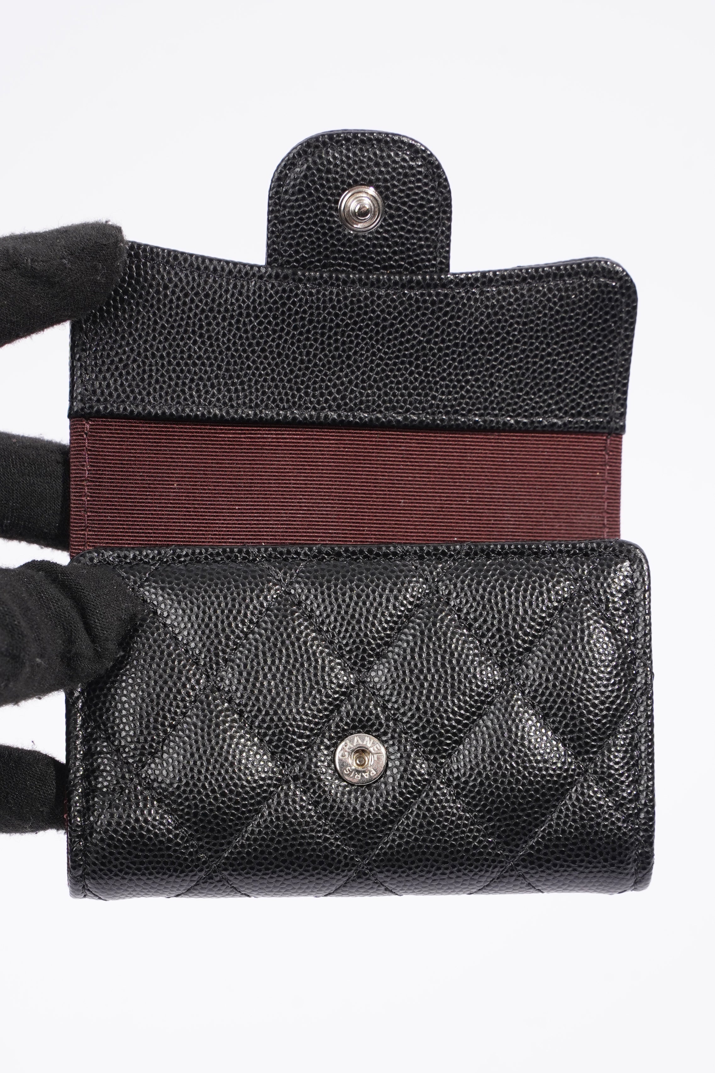 Chanel 4 Key Holder Wallet Caviar Leather