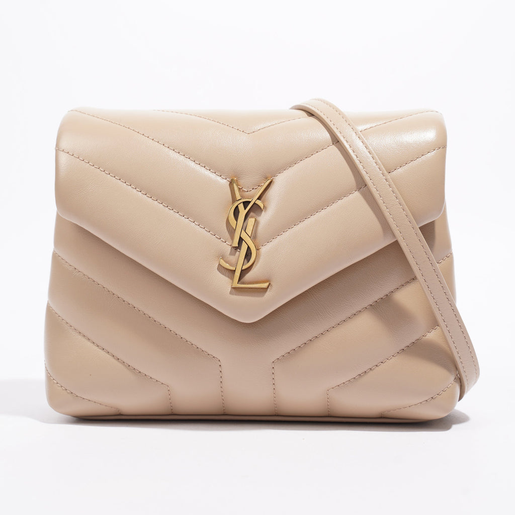 Saint Laurent Toy Lou Lou Greyish Brown Calfskin Leather