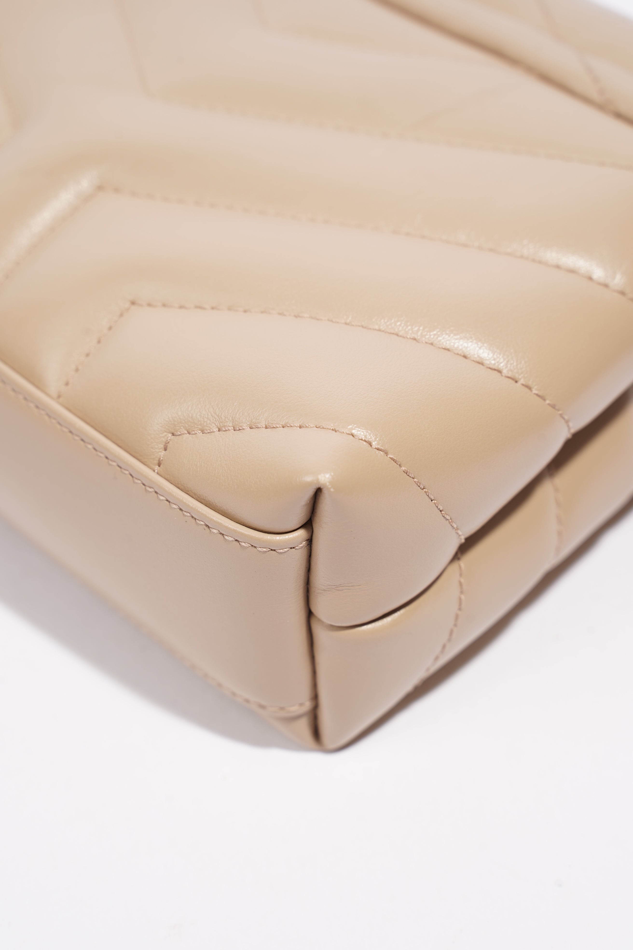 Saint Laurent Toy Lou Lou Greyish Brown Calfskin Leather