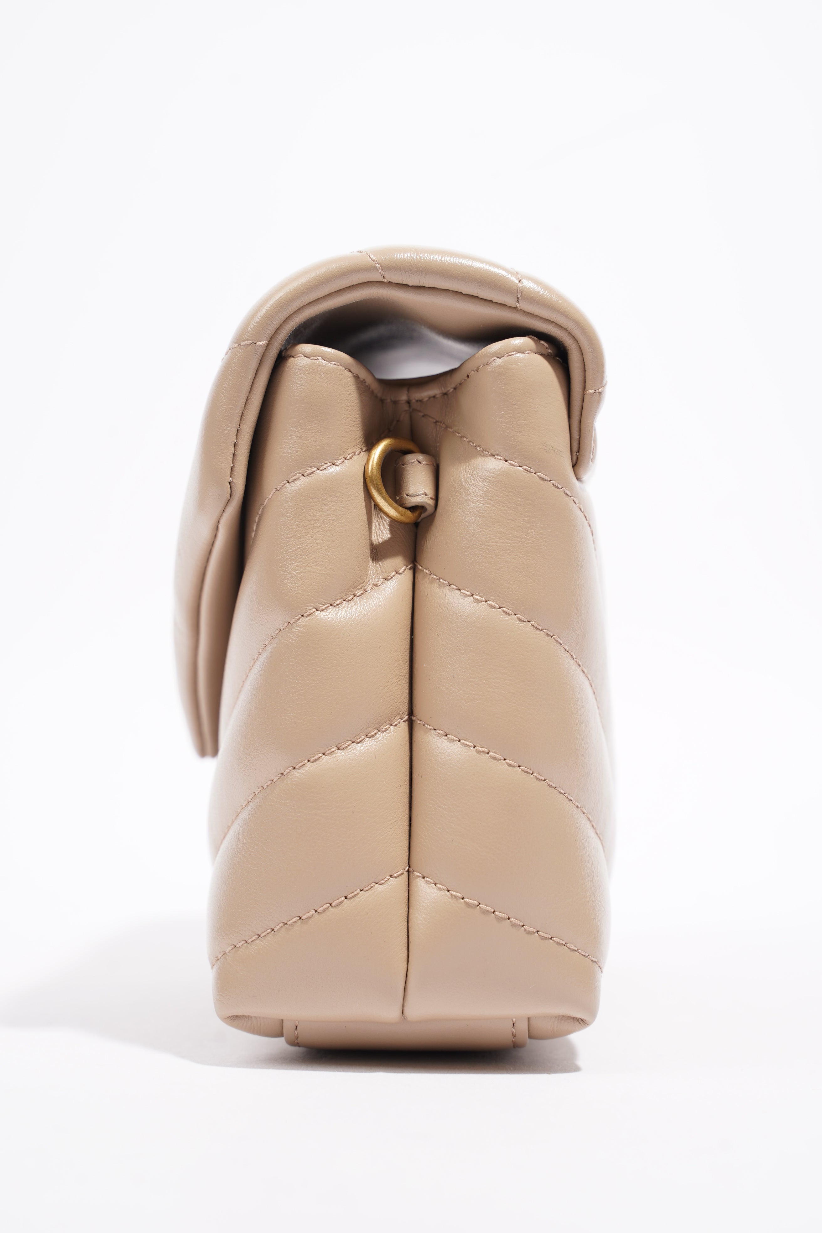 Saint Laurent Toy Lou Lou Greyish Brown Calfskin Leather