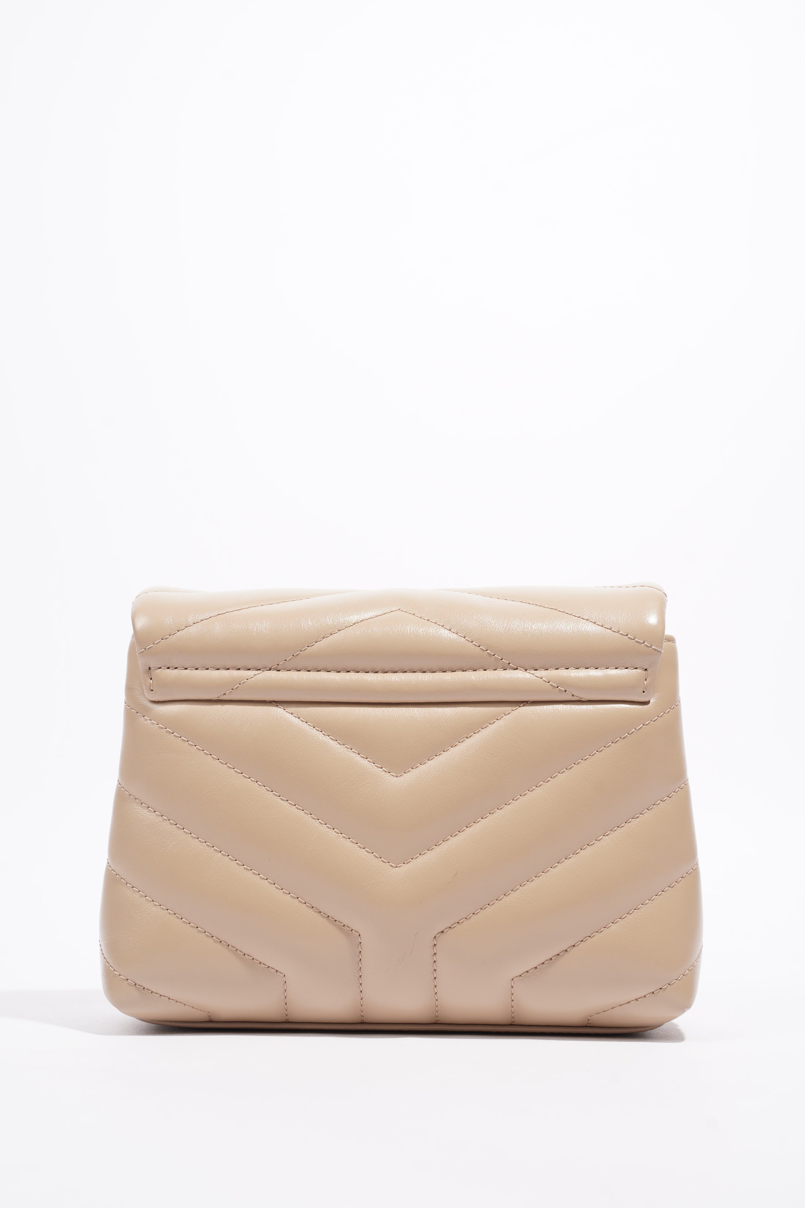 Saint Laurent Toy Lou Lou Greyish Brown Calfskin Leather