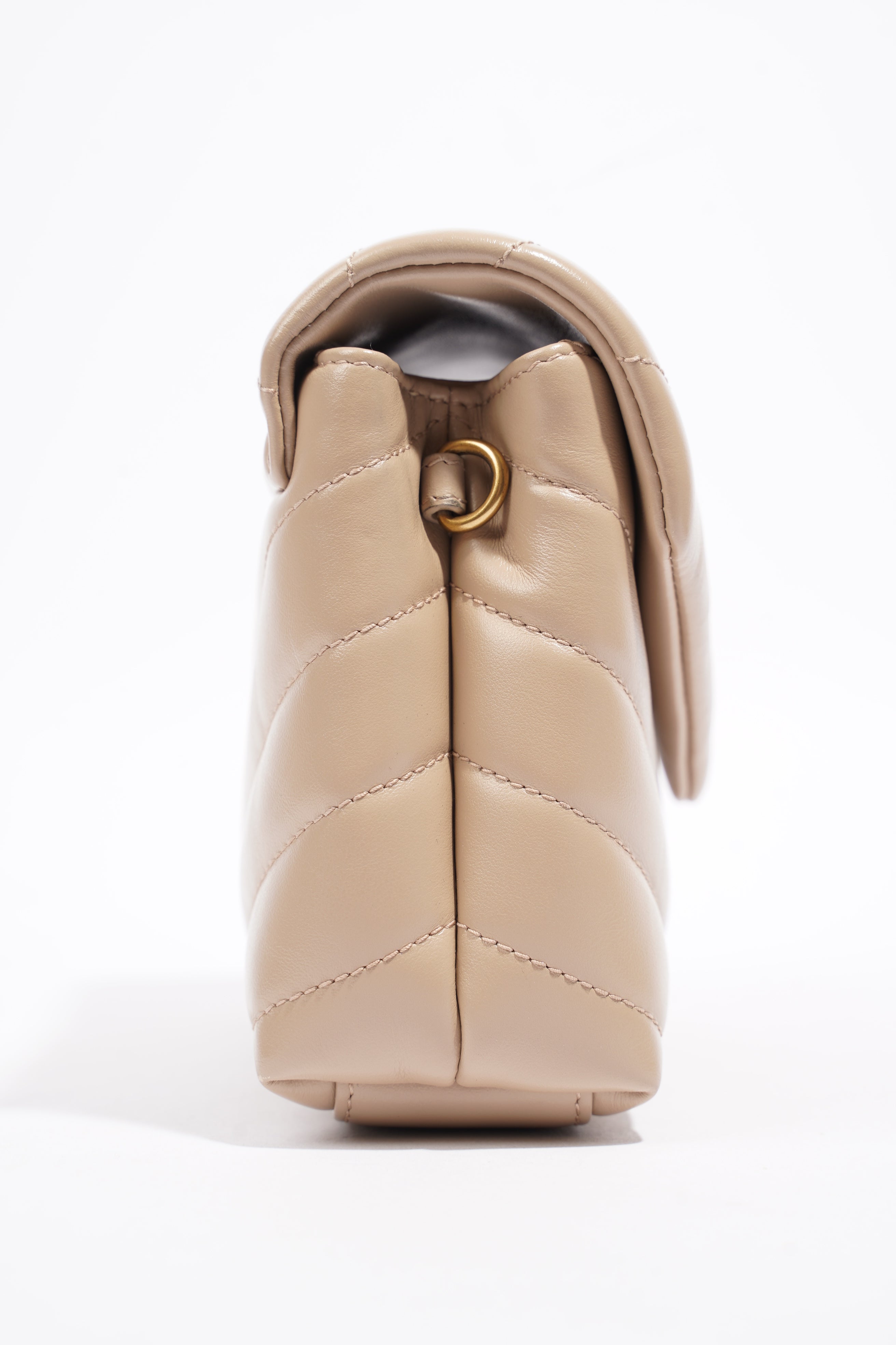 Saint Laurent Toy Lou Lou Greyish Brown Calfskin Leather