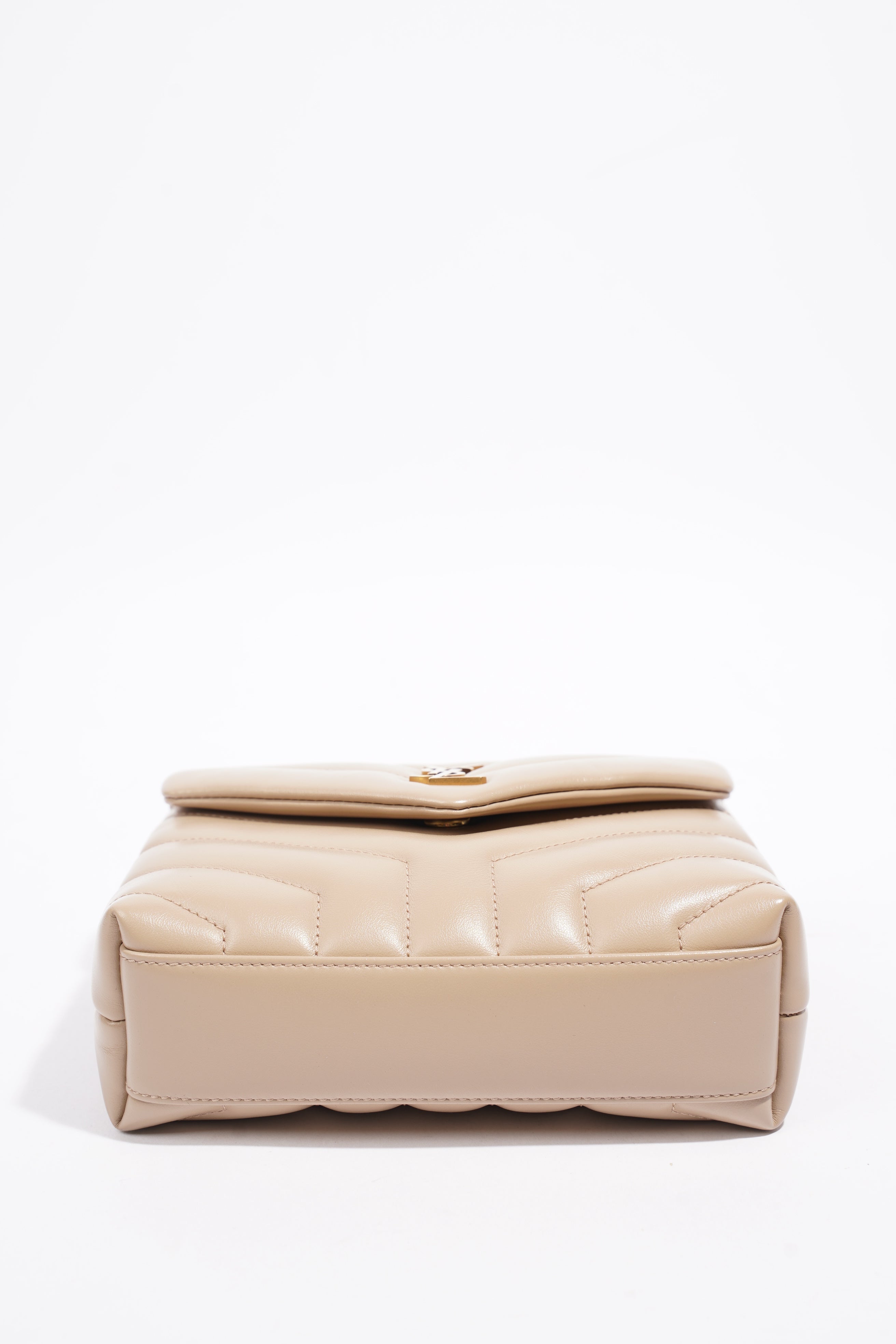 Saint Laurent Toy Lou Lou Greyish Brown Calfskin Leather