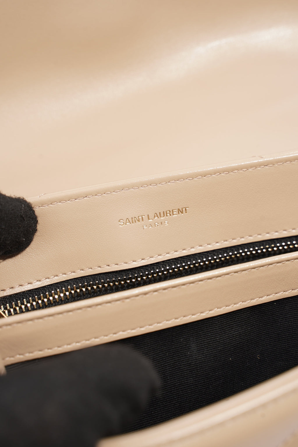 Saint Laurent Toy Lou Lou Greyish Brown Calfskin Leather