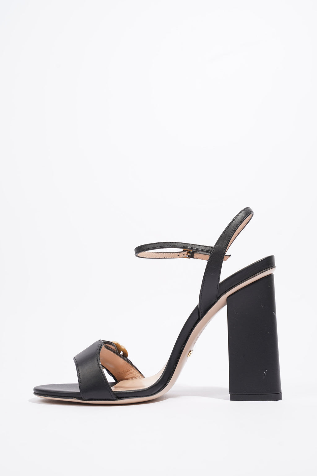 Gucci GG Marmont Sandals Black Leather EU 39 UK 6