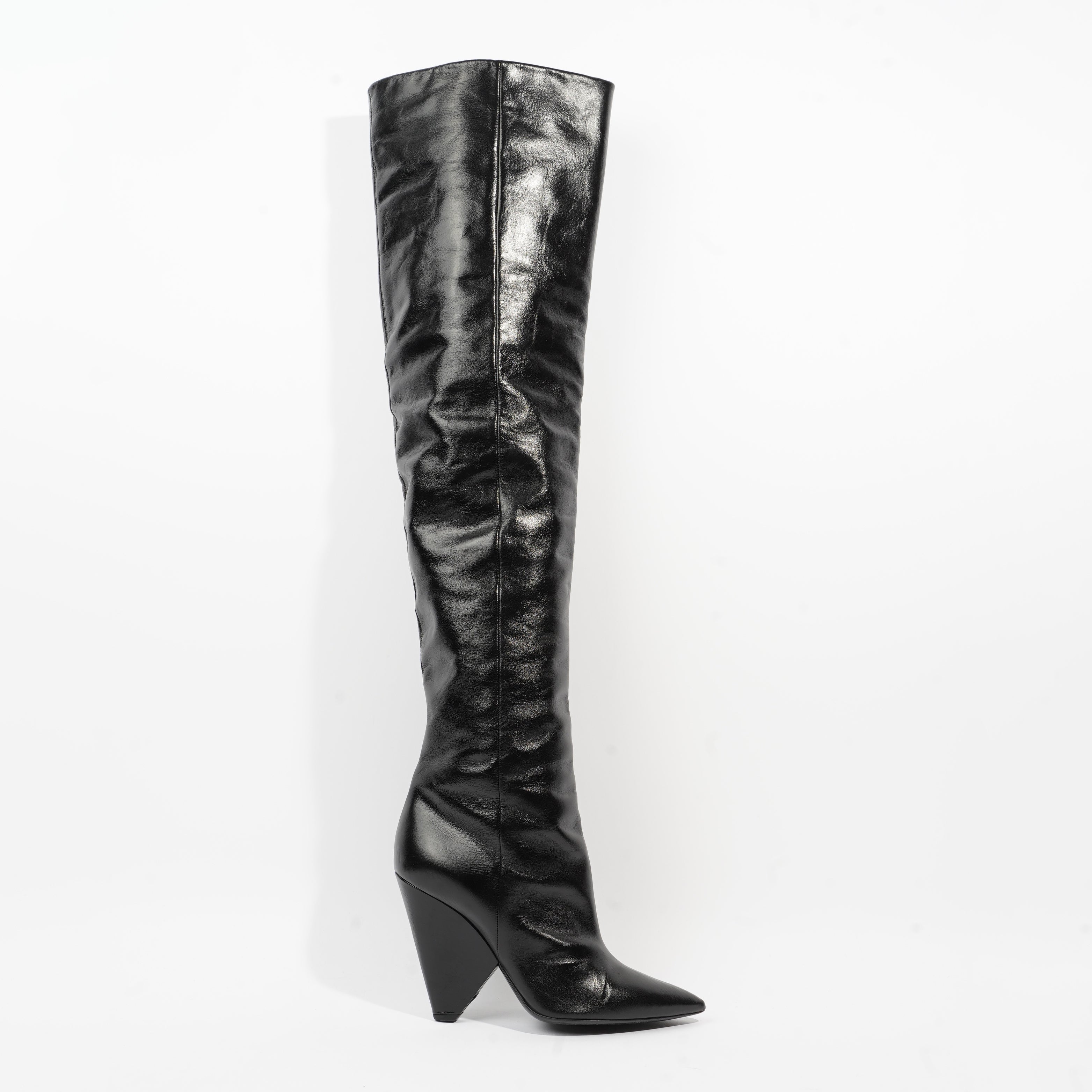 Saint Laurent Niki Boots Black Leather EU 40 UK 7