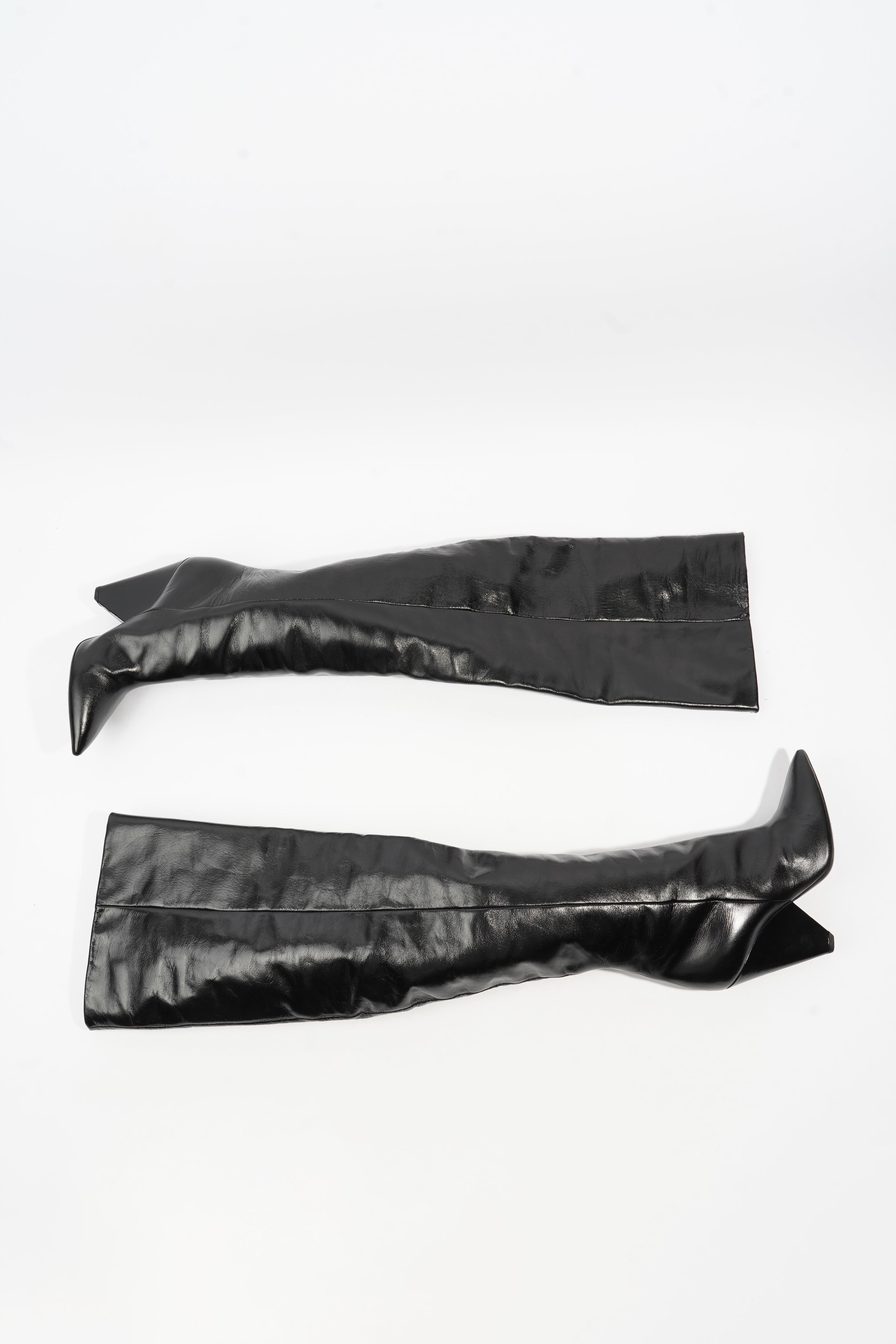 Saint Laurent Niki Boots Black Leather EU 40 UK 7