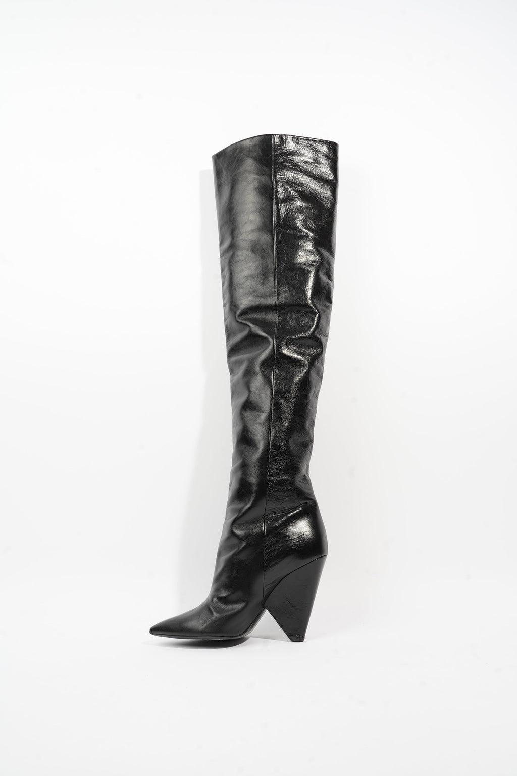Saint Laurent Niki Boots Black Leather EU 40 UK 7