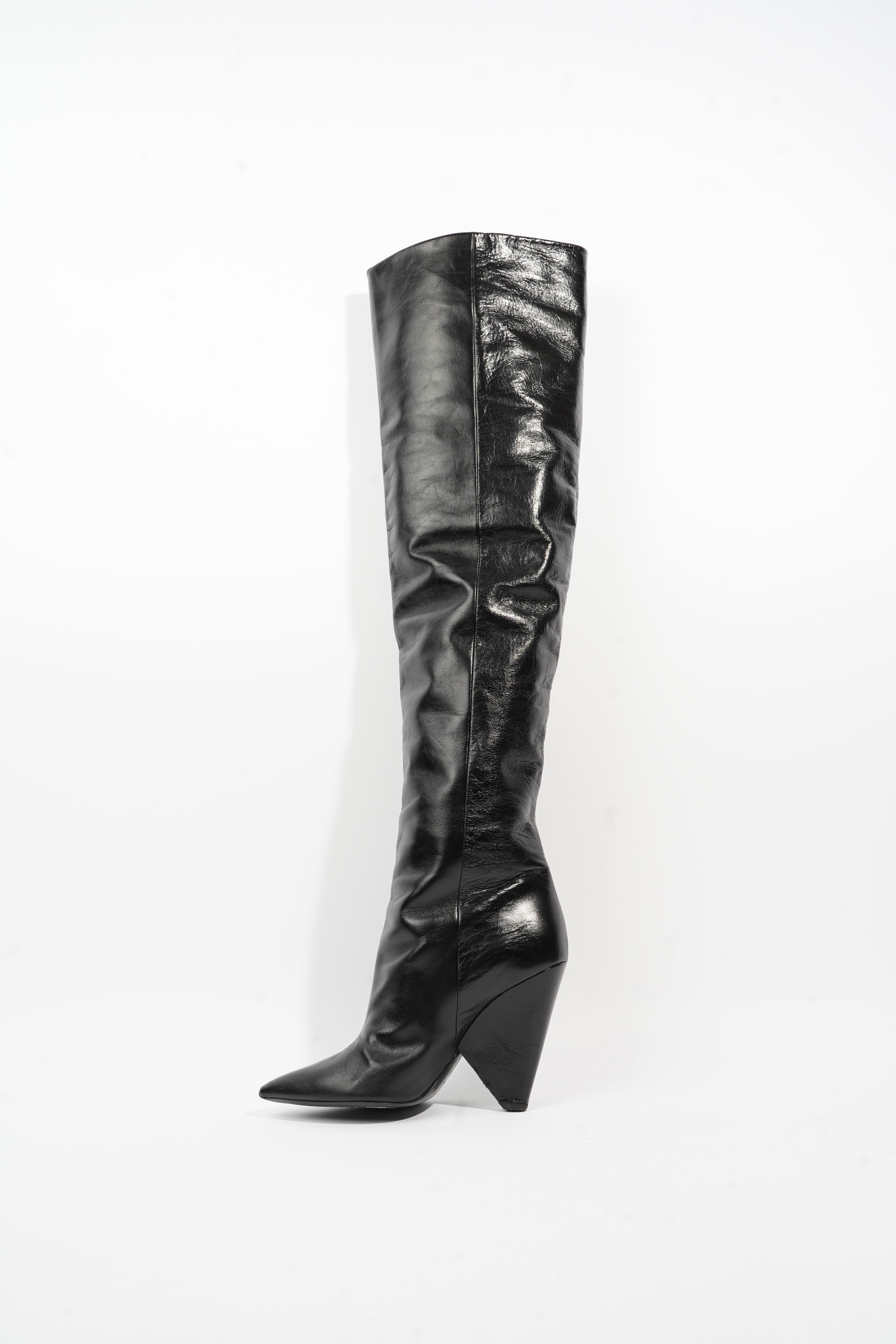 Saint Laurent Niki Boots Black Leather EU 40 UK 7