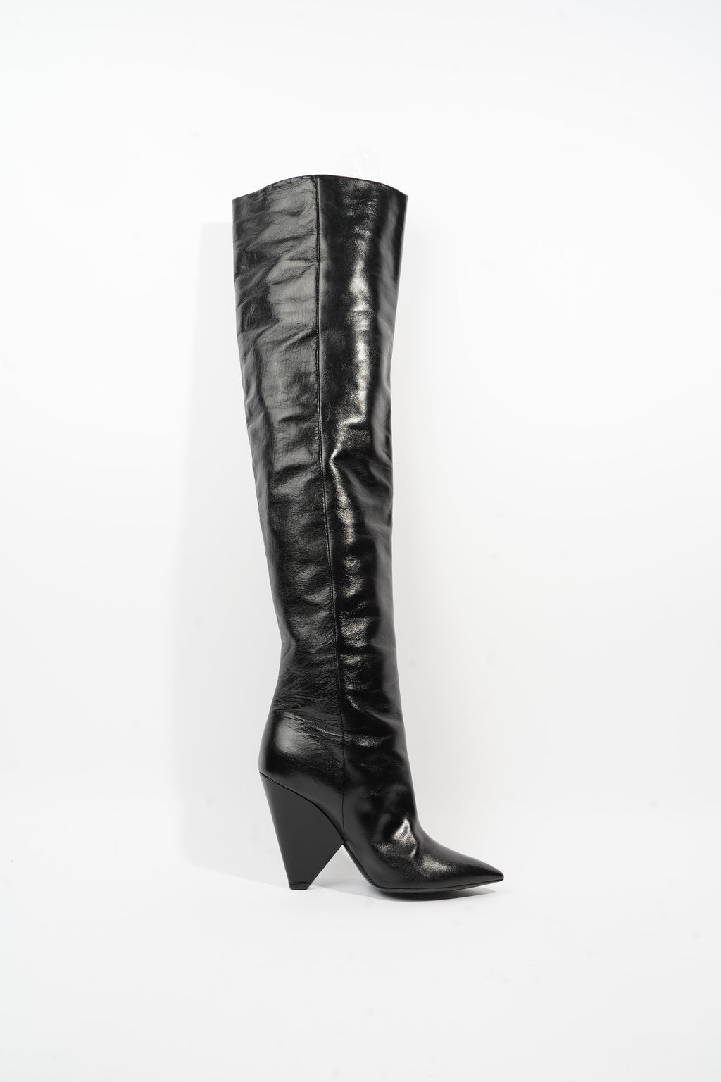 Saint Laurent Niki Boots Black Leather EU 40 UK 7