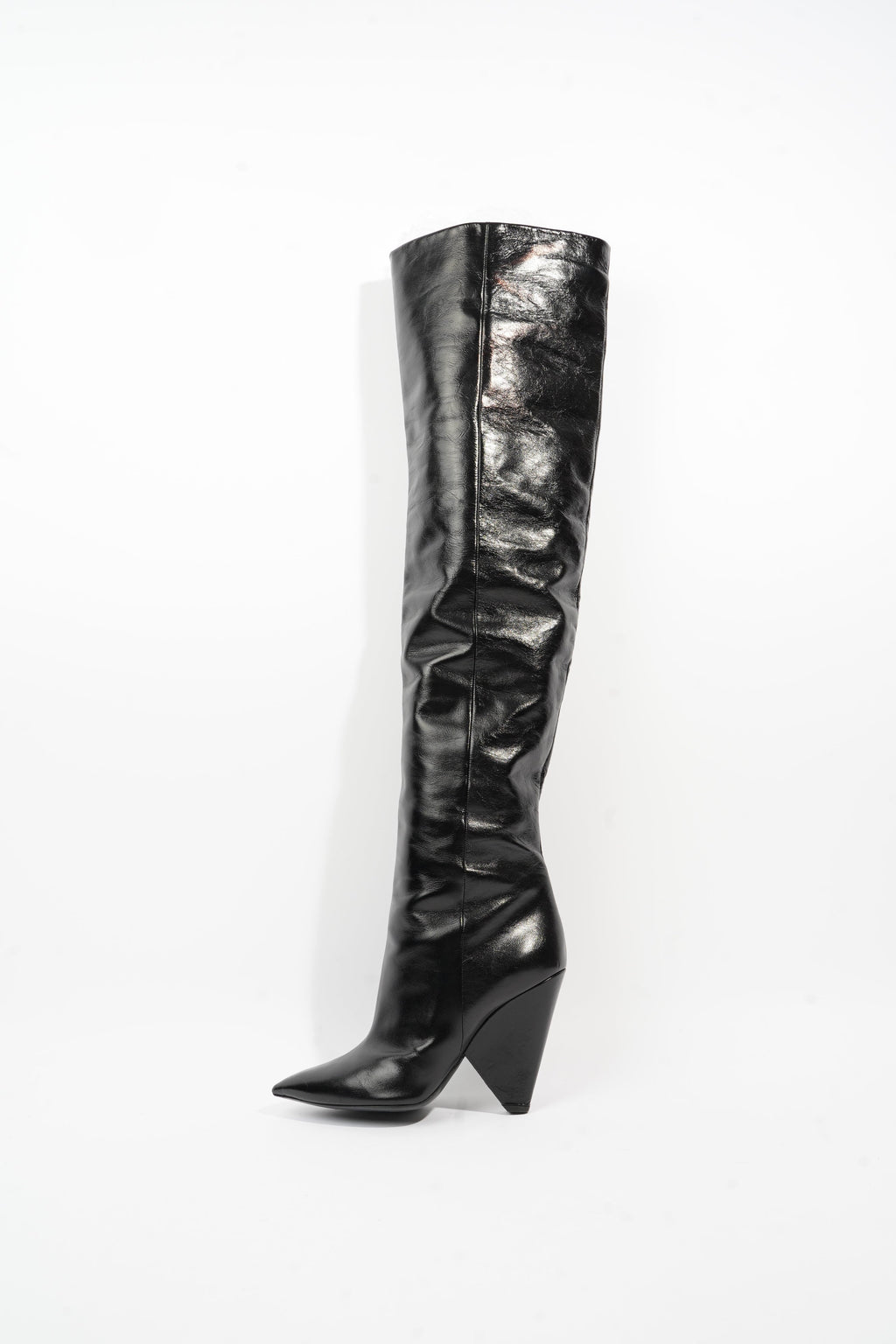 Saint Laurent Niki Boots Black Leather EU 40 UK 7