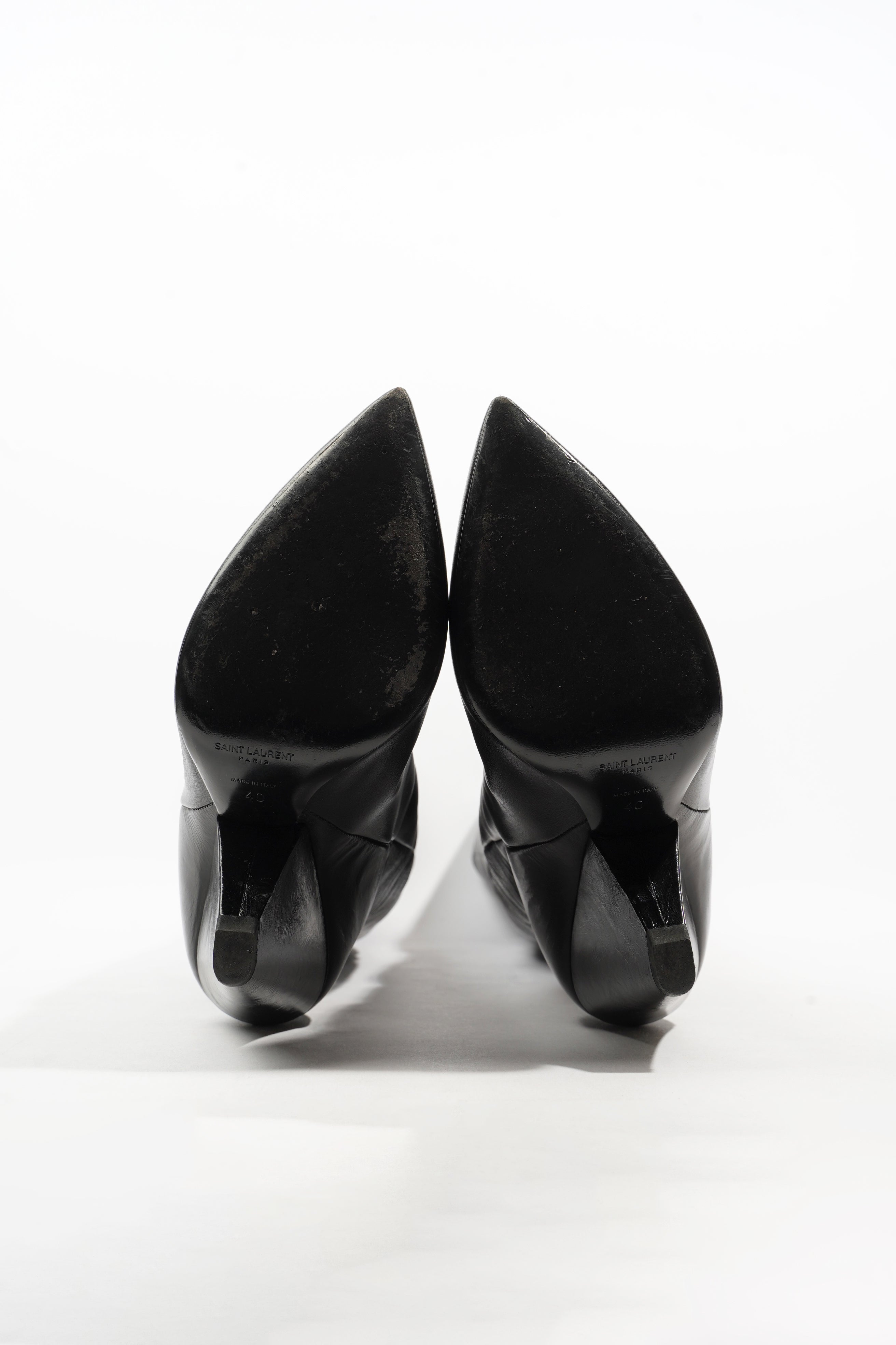Saint Laurent Niki Boots Black Leather EU 40 UK 7