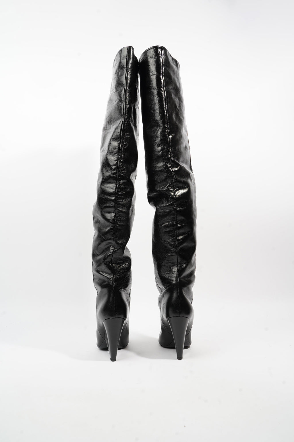 Saint Laurent Niki Boots Black Leather EU 40 UK 7