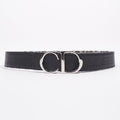 Christian Dior 30 Montaigne Reversible Belt Black / Oblique Leather 37" 94cm