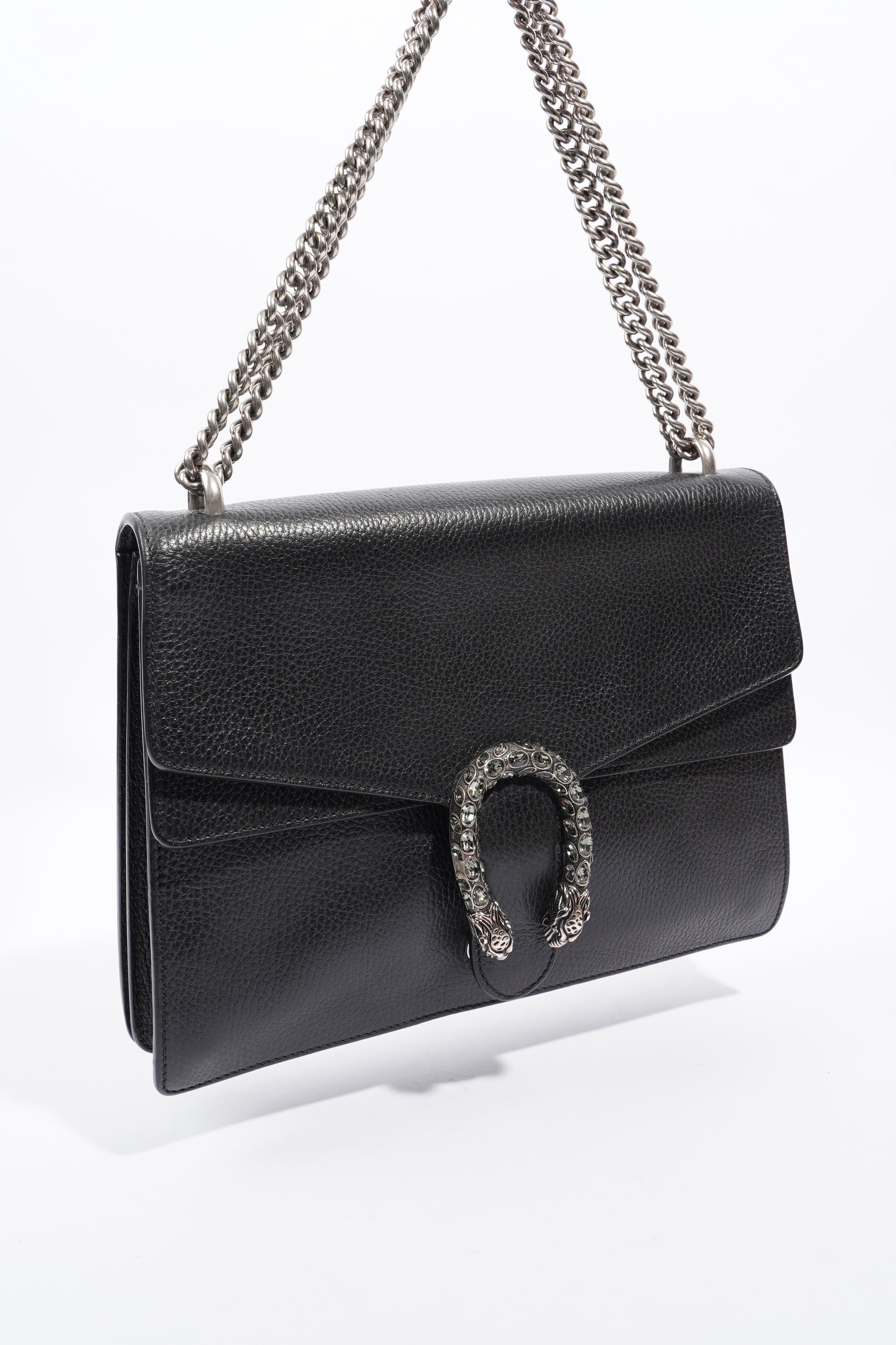 Gucci Dionysus Black Leather Medium