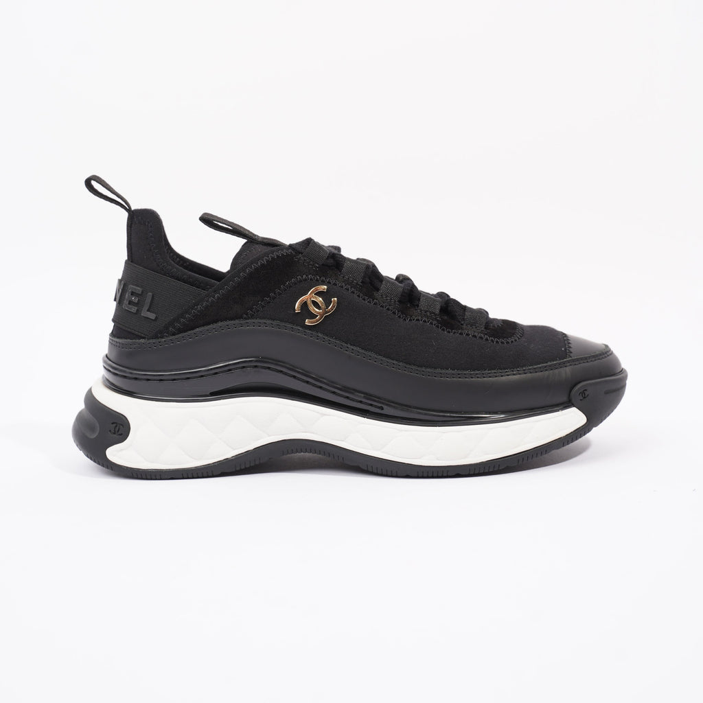 Chanel CC Runners Black / White Nylon EU 36 UK 3
