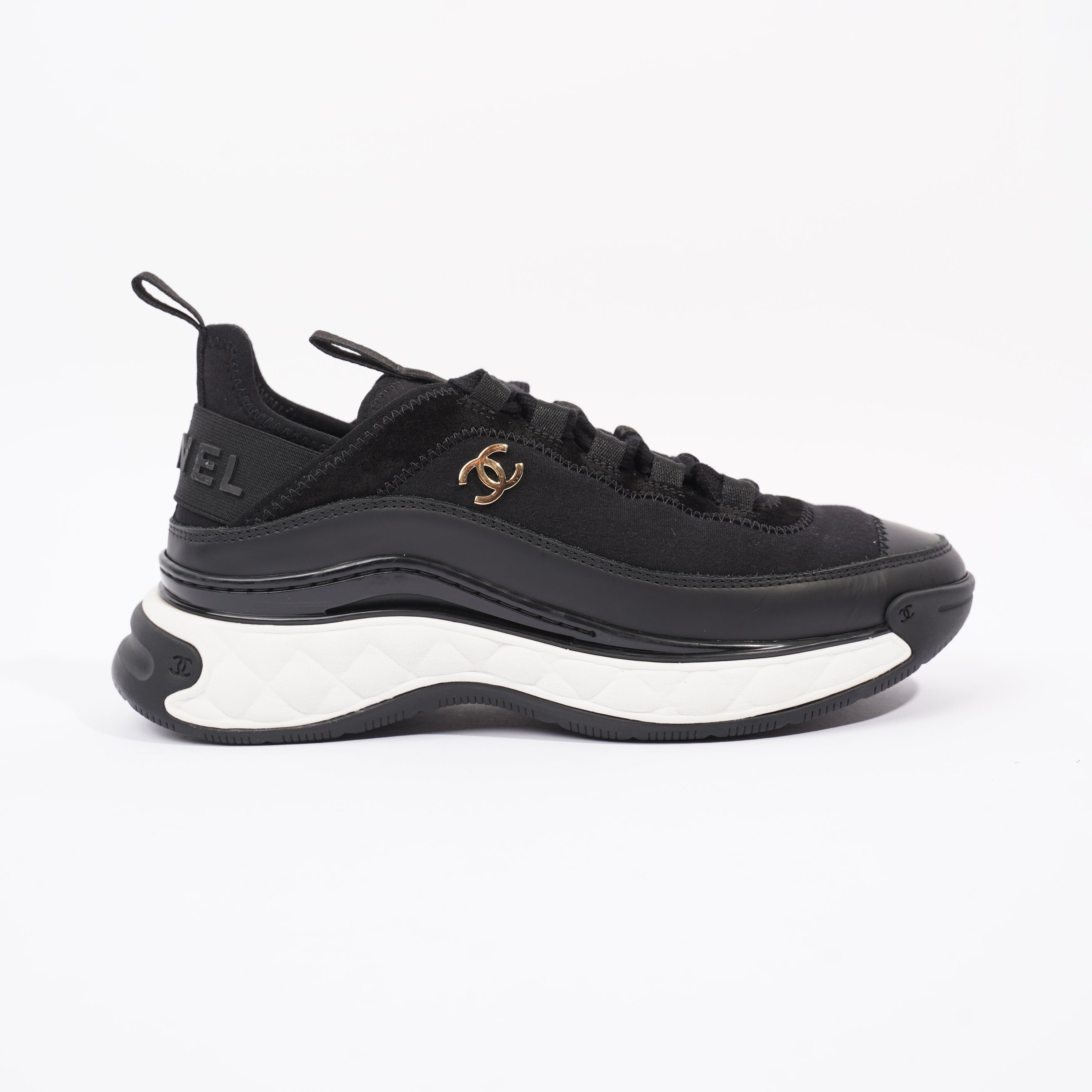 Chanel CC Runners Black / White Nylon EU 36 UK 3