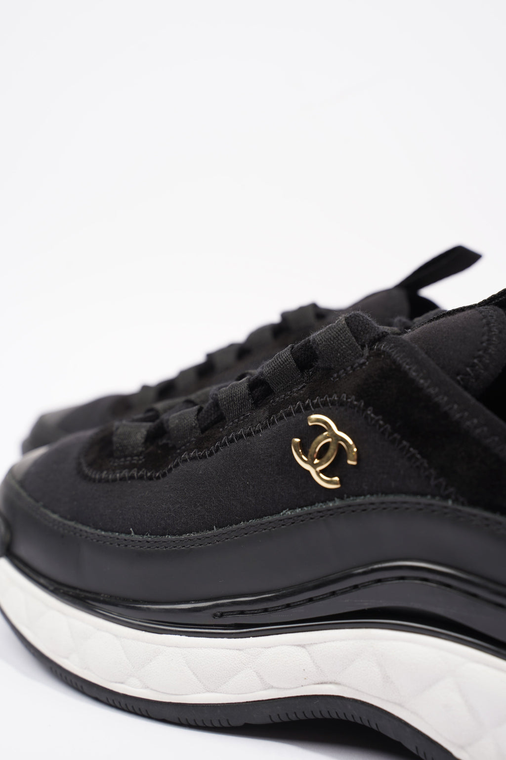 Chanel CC Runners Black / White Nylon EU 36 UK 3