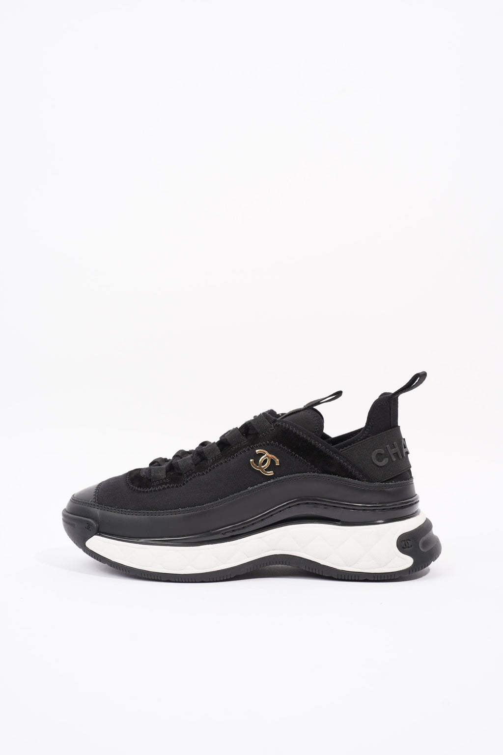 Chanel CC Runners Black / White Nylon EU 36 UK 3