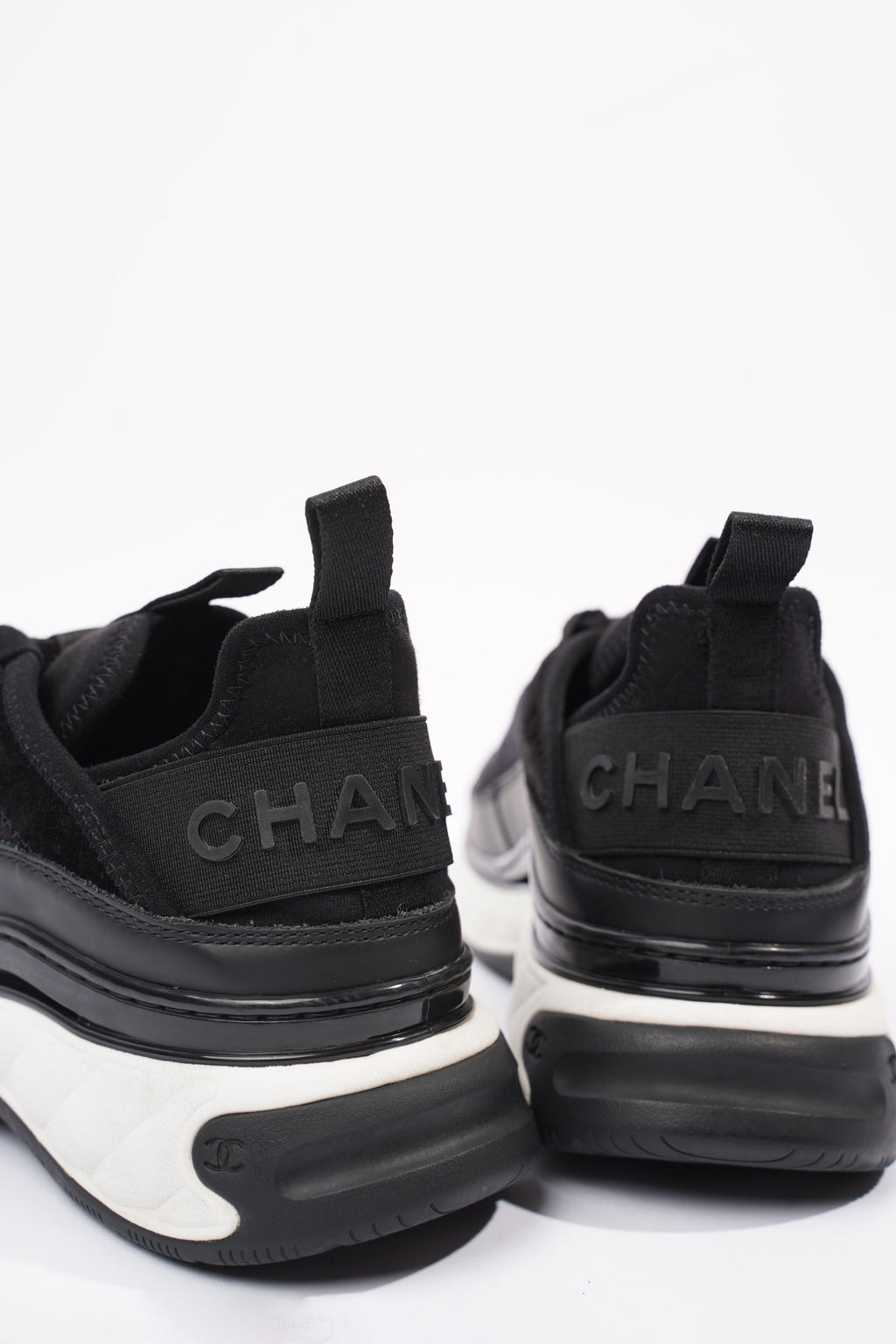 Chanel CC Runners Black / White Nylon EU 36 UK 3