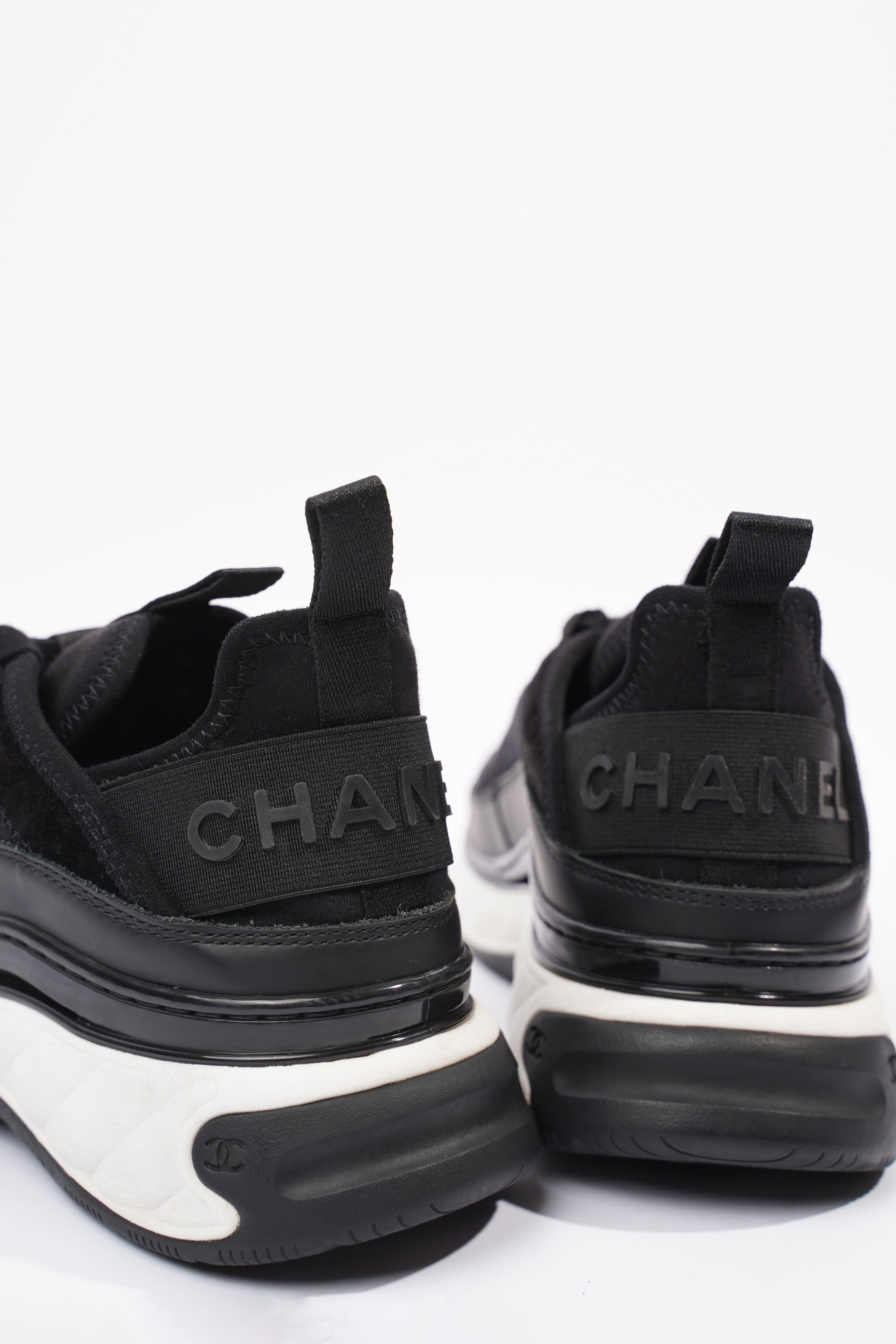 Chanel CC Runners Black / White Nylon EU 36 UK 3
