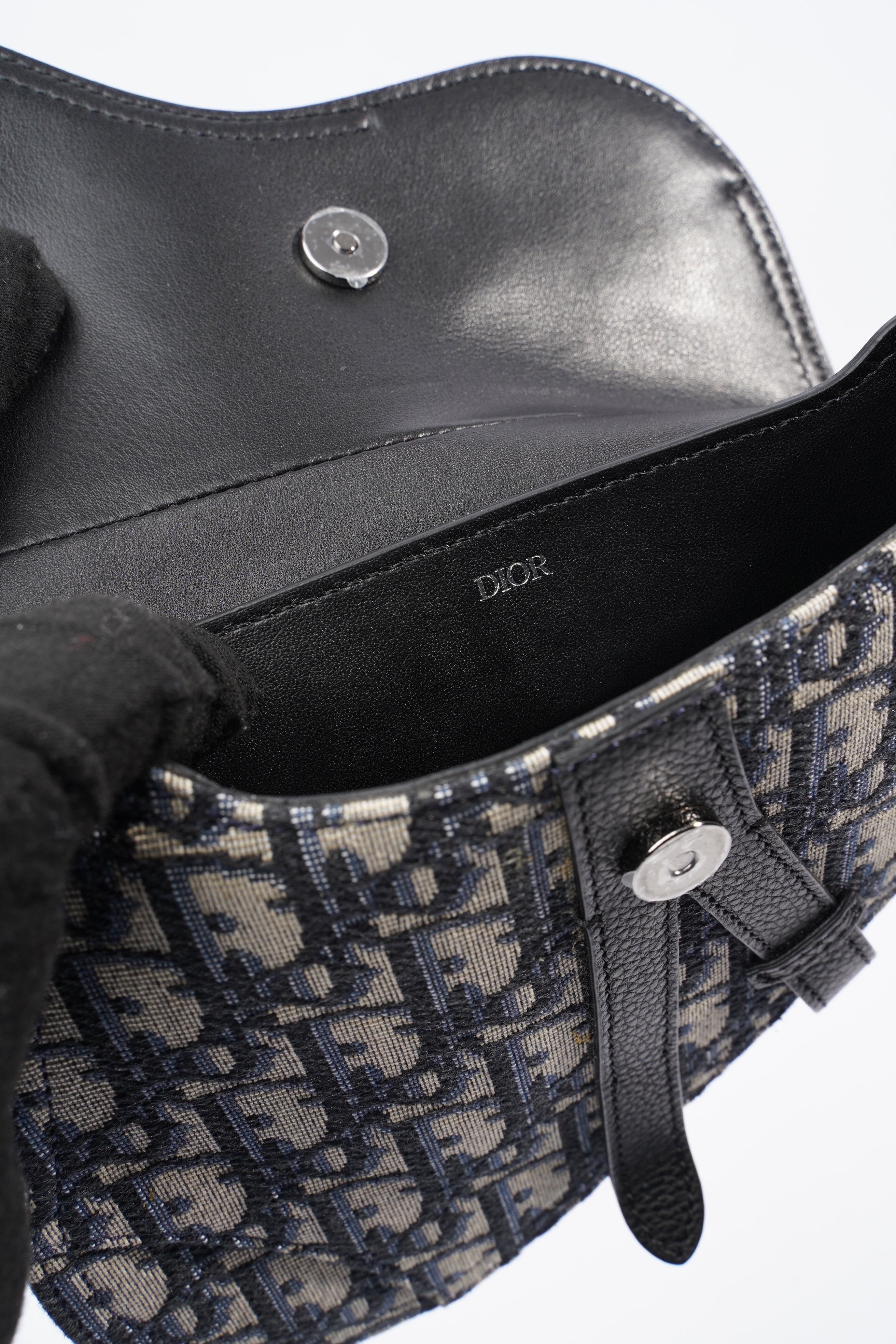 Christian Dior Saddle Belt Bag Oblique Canvas Mini