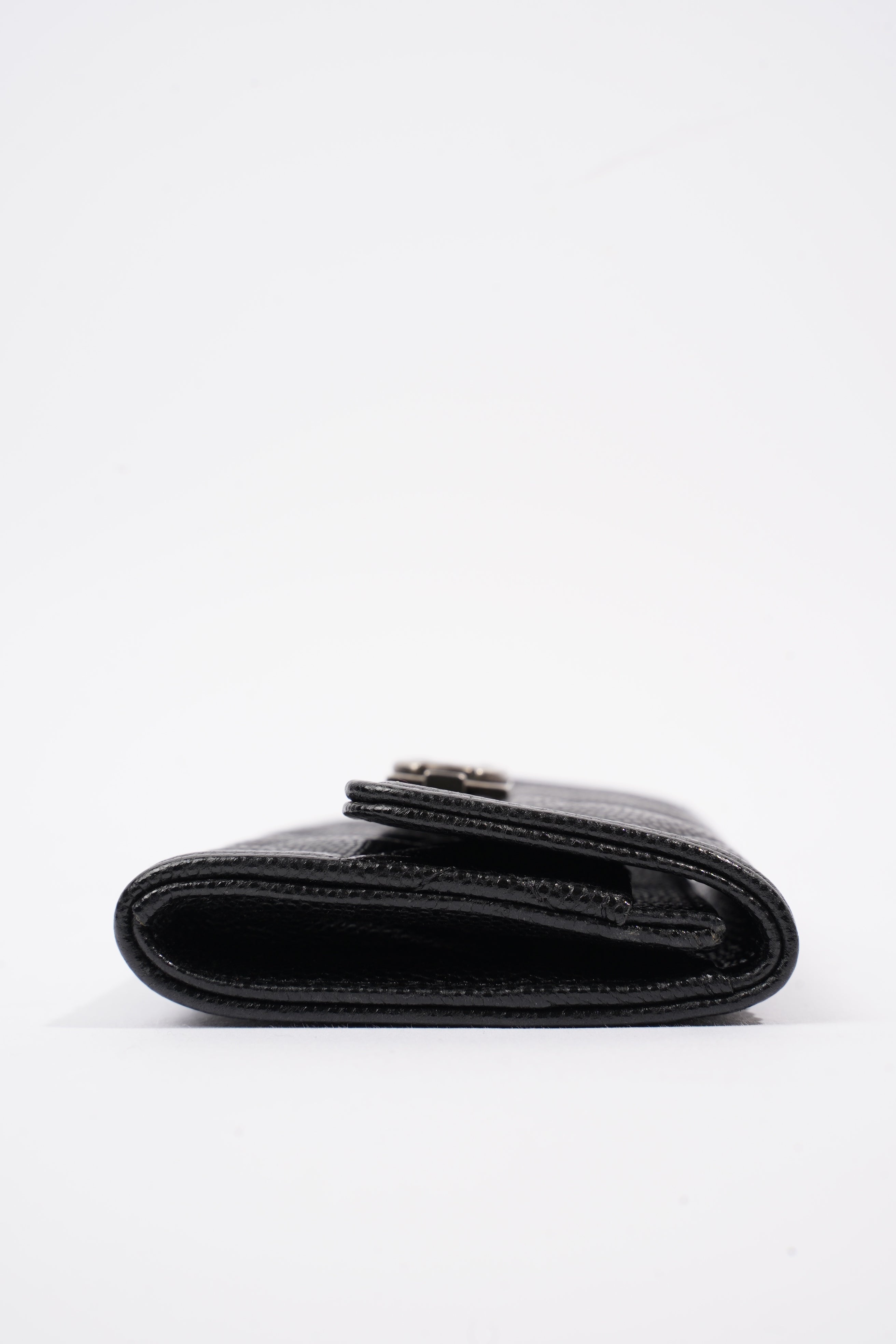 Chanel Tri-fold Boy Small Wallet Black Caviar Leather