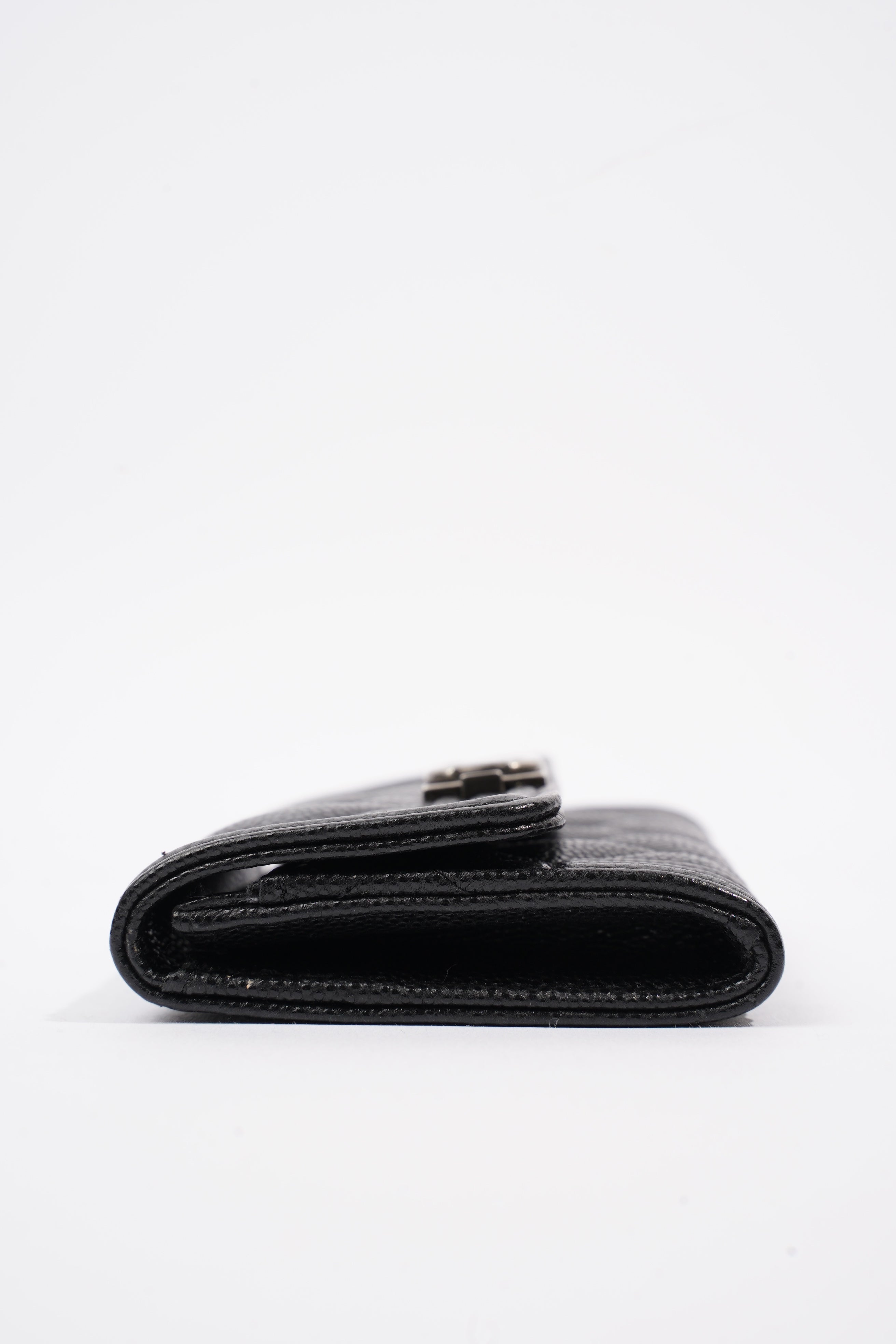 Chanel Tri-fold Boy Small Wallet Black Caviar Leather