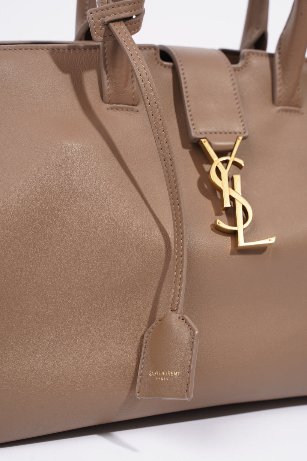 Saint Laurent Downtown Cabas Beige Calfskin Leather