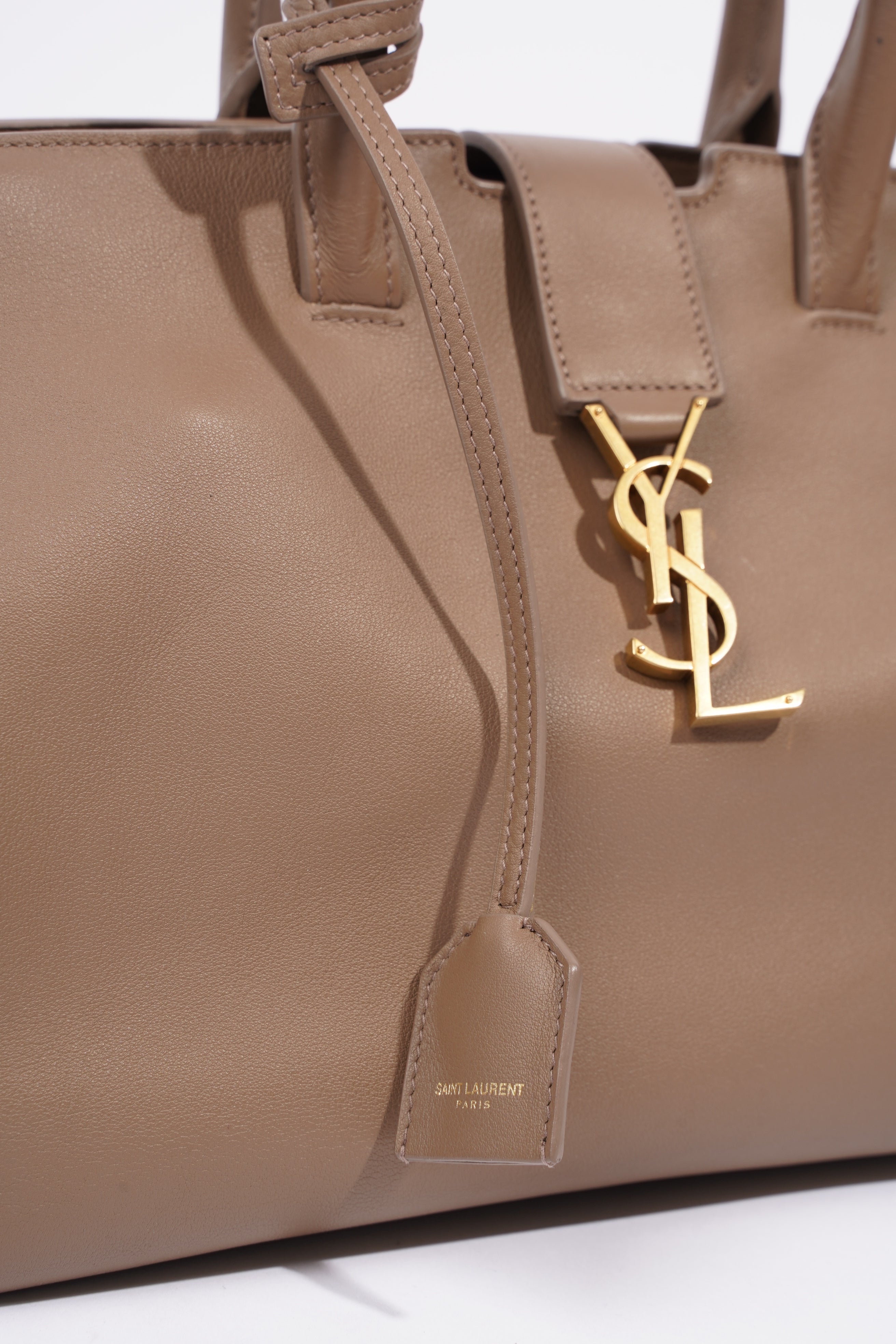 Saint Laurent Downtown Cabas Beige Calfskin Leather