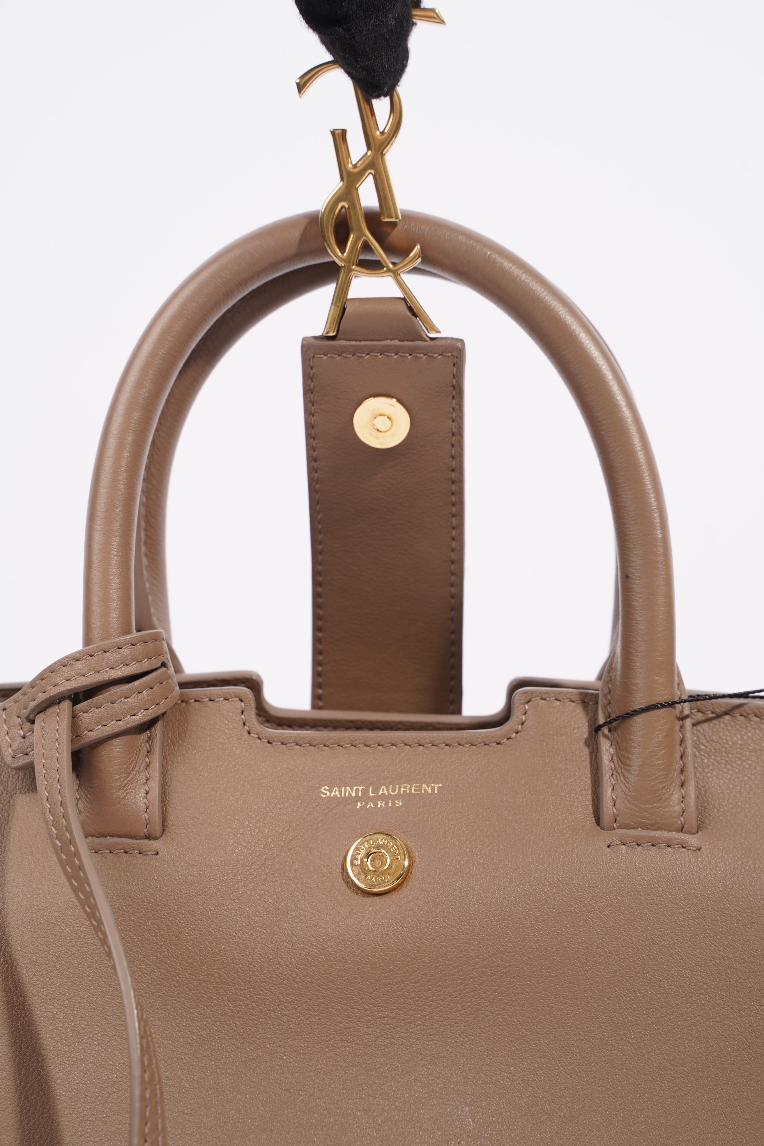 Saint Laurent Downtown Cabas Beige Calfskin Leather