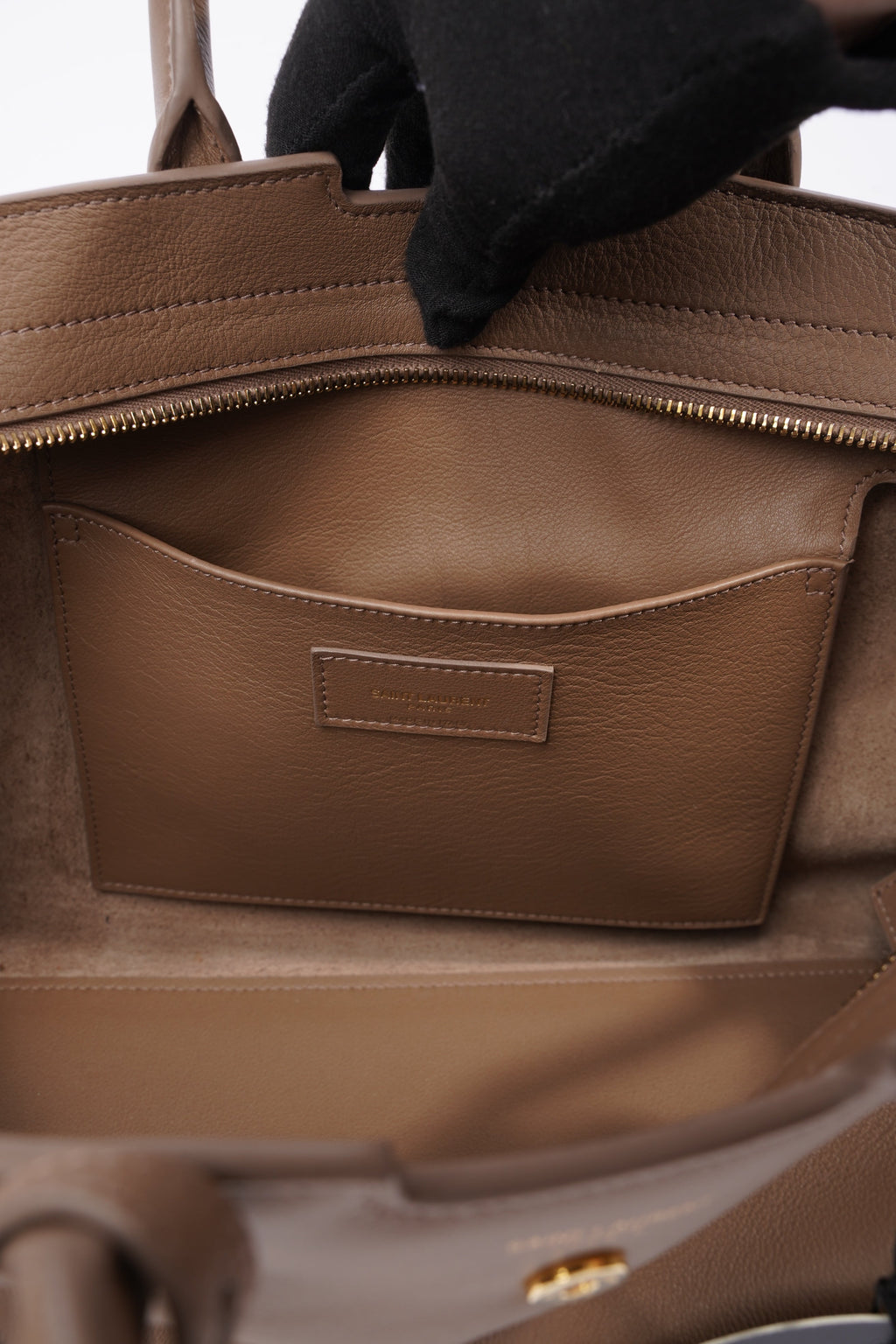 Saint Laurent Downtown Cabas Beige Calfskin Leather