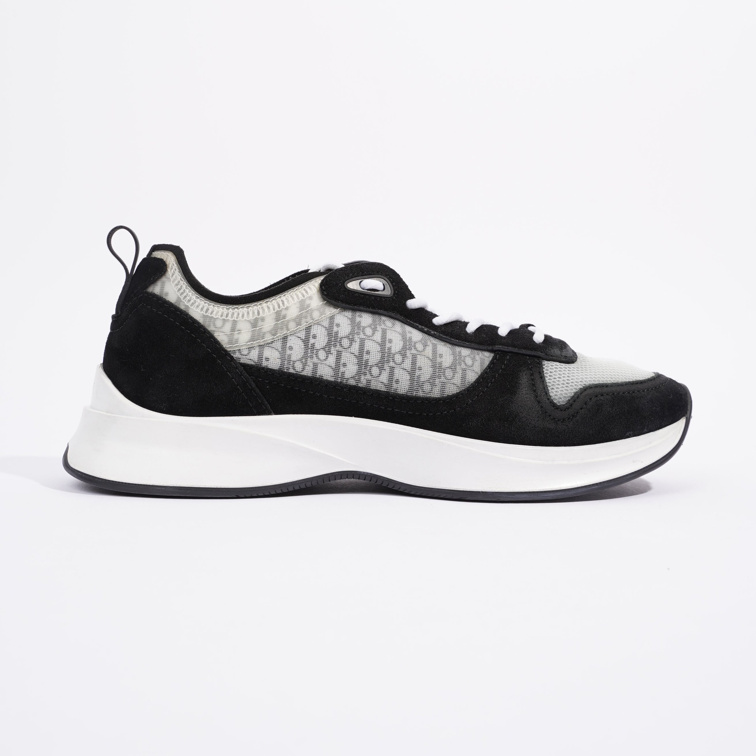 Christian Dior B25 Black / White / Black Oblique Mesh EU 41 UK 7