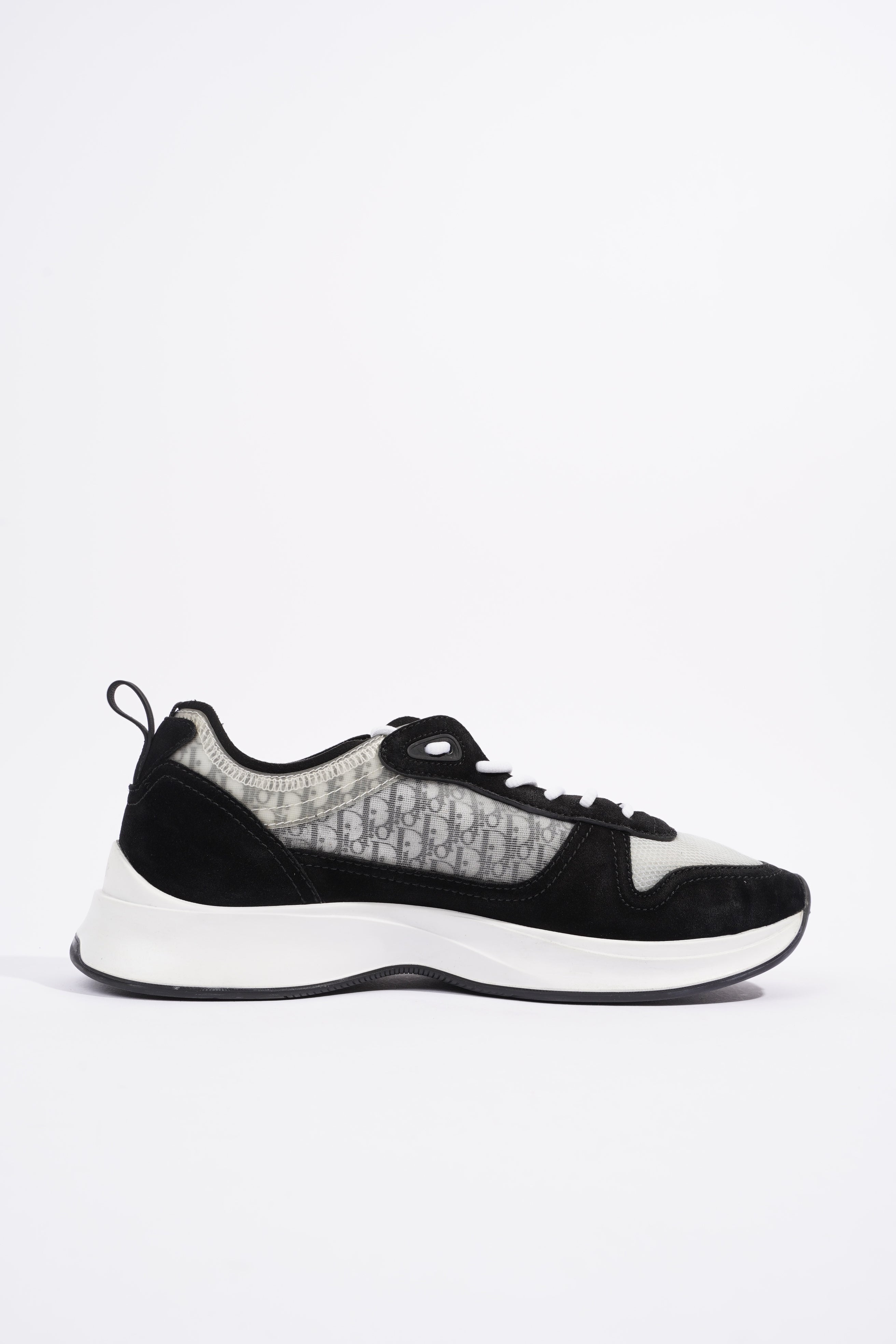 Christian Dior B25 Black / White / Black Oblique Mesh EU 41 UK 7