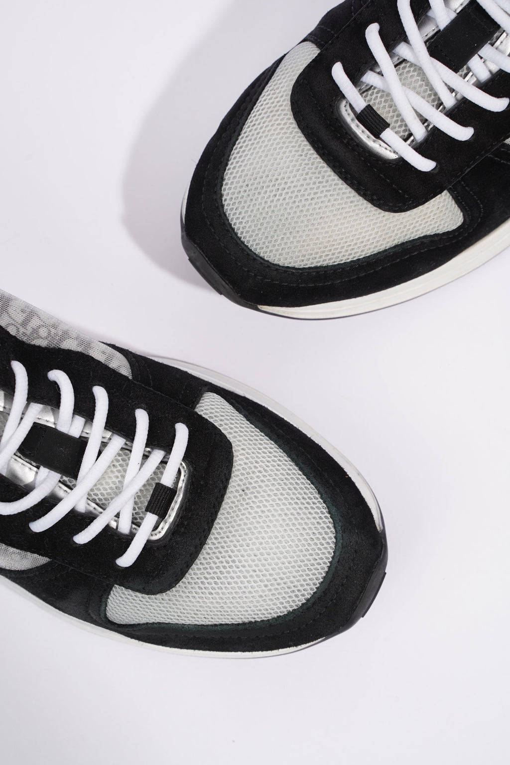 Christian Dior B25 Black / White / Black Oblique Mesh EU 41 UK 7