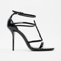 Saint Laurent Opyum Sandal 110 Black Patent Leather EU 38 UK 5