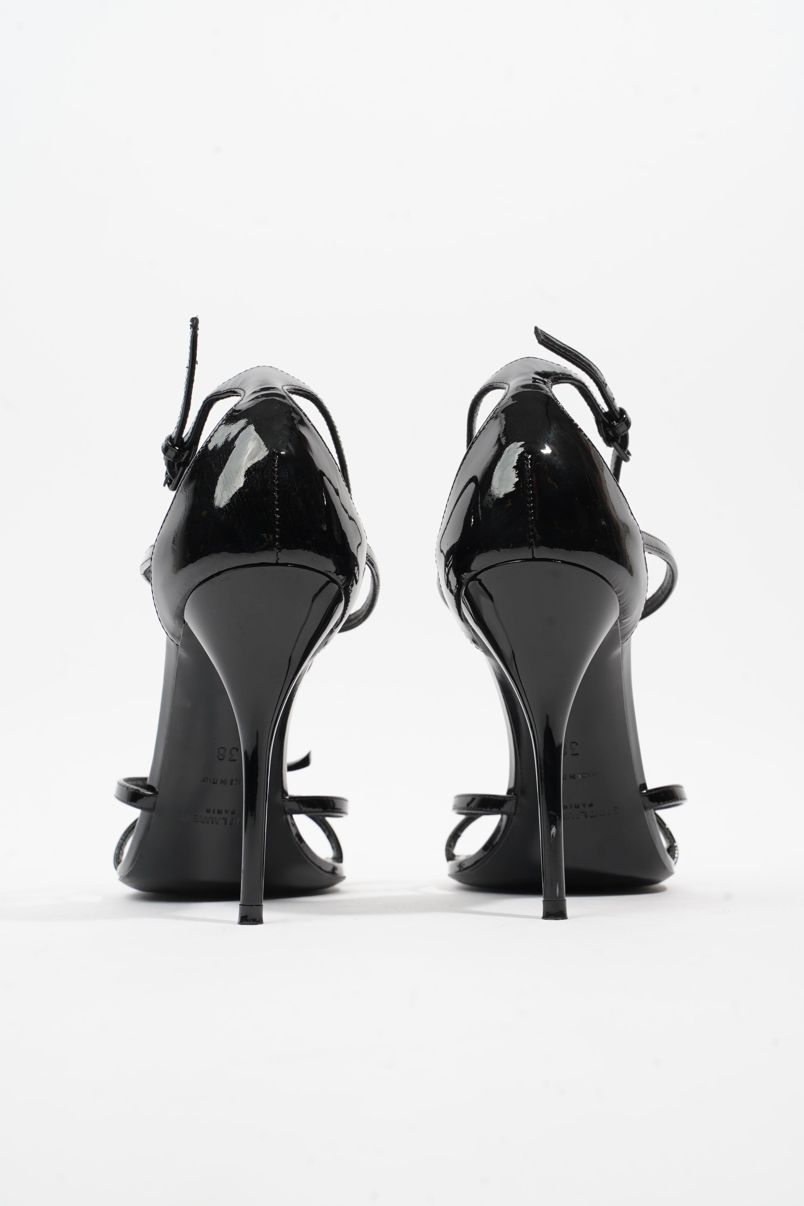 Saint Laurent Opyum Sandal 110 Black Patent Leather EU 38 UK 5