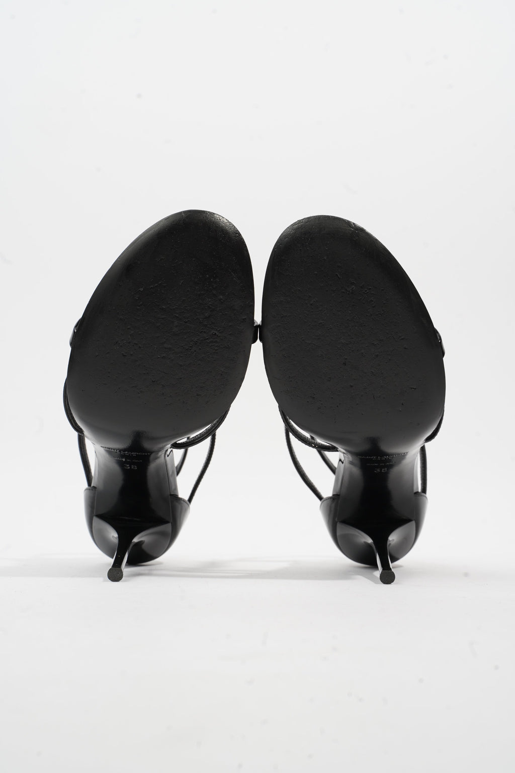 Saint Laurent Opyum Sandal 110 Black Patent Leather EU 38 UK 5